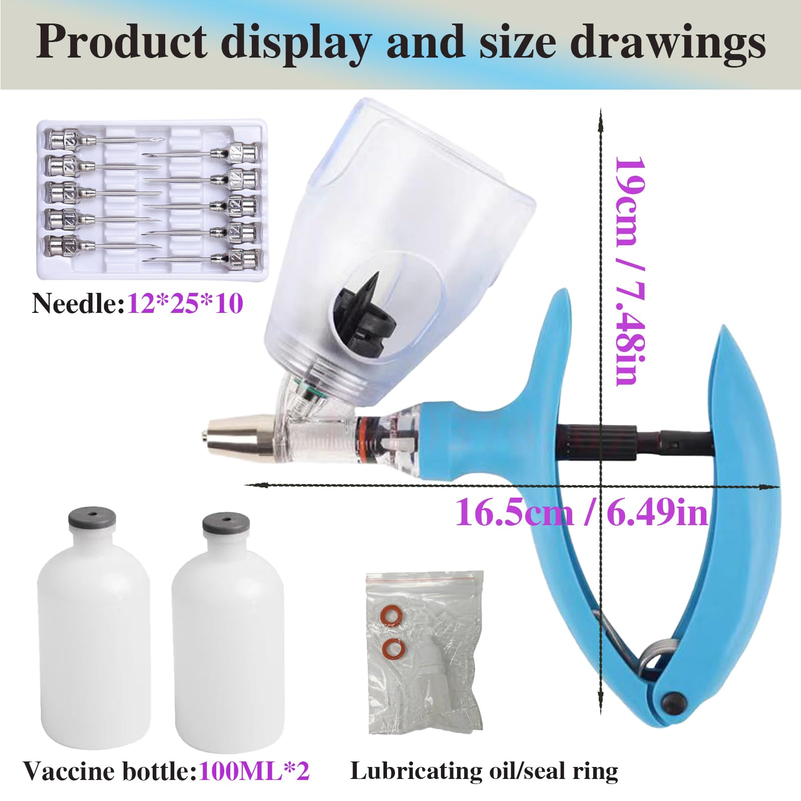 5 MLEinstellbare PräZise Viehspritze FüR Ziegen, Einstellbarer Tierinjektor, Automatische VeterinäR-Endlosspritze, PräZise Viehspritze FüR Ziegen, for Cattle Goat Pig Cow Chickens Poultry