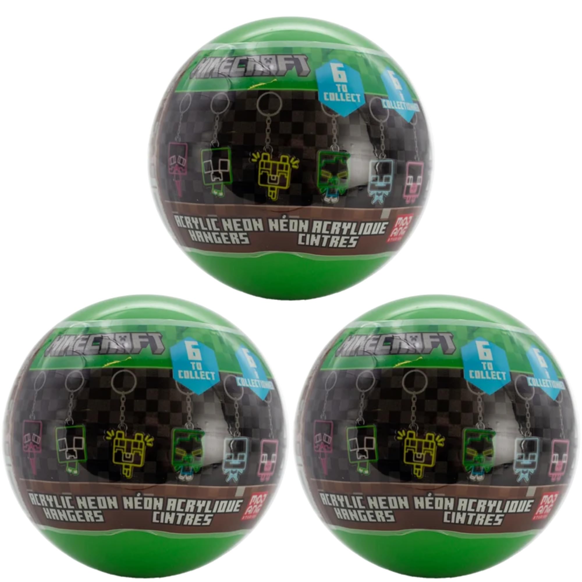 Minecraft Character Blind Bag Figures & Animals - (Neon Hanger 3 Pack)