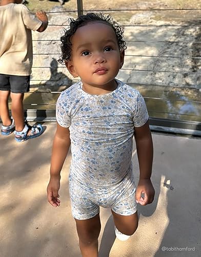 Miniatura 5 de moimoln - Pijamas unisex para bebés, niños y niñas, ligeros, de viscosa fresca para el verano, ajuste cómodo, para niños de 12m a 5T