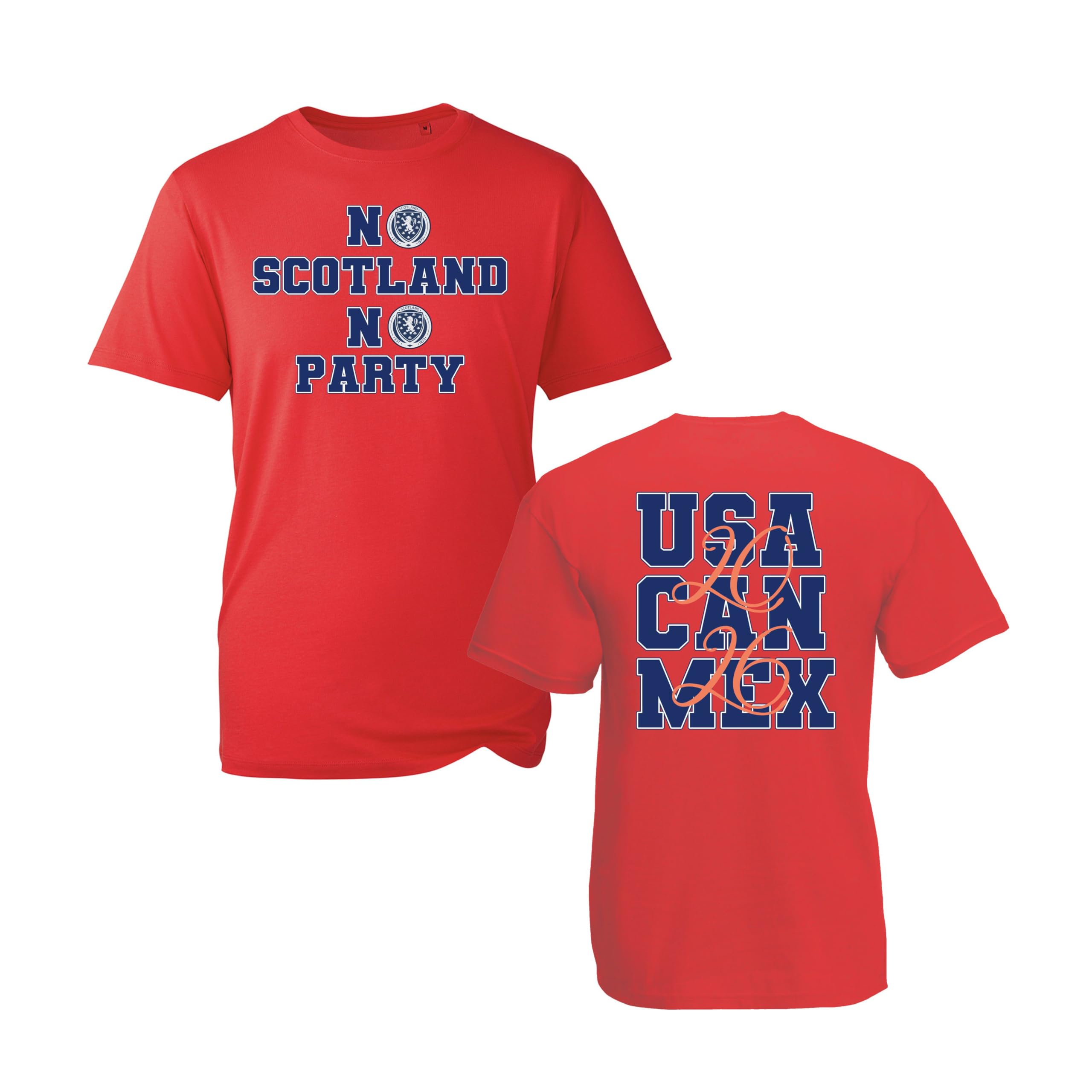 No Scotland No Party Scotland 2026 T-Shirt, Sports Lover Gift, Football Lover Shirt, Unisex Adults and Kids Tee Top(Red, L)
