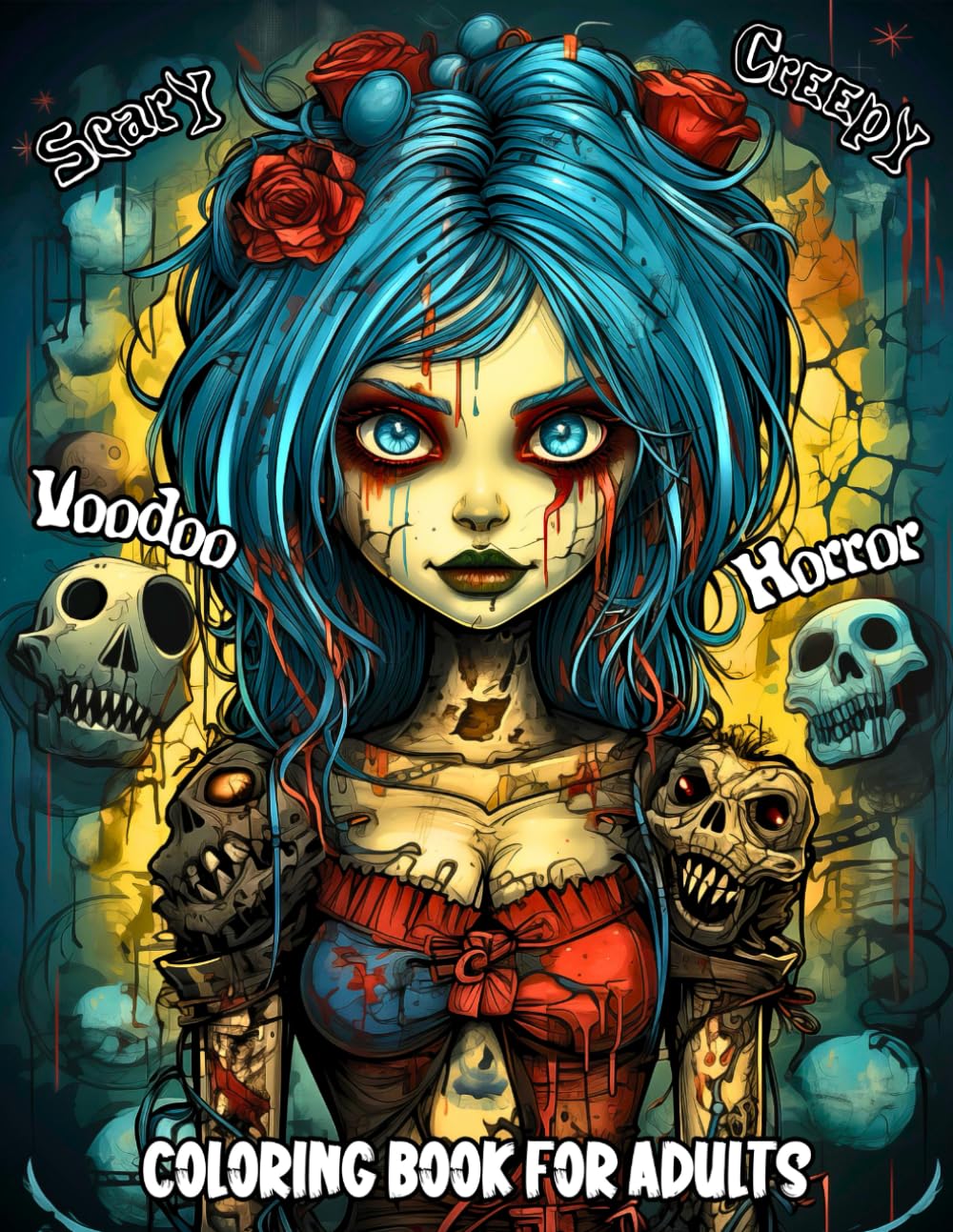 Scary and Creepy Voodoo Horror Coloring Book for Adults: Black Magic and Dark Zombies Witchcraft Designs, Intricate Spooky Gothic Fantasy Patterns for ... - Summon the Shadows, One Shade at a Time!