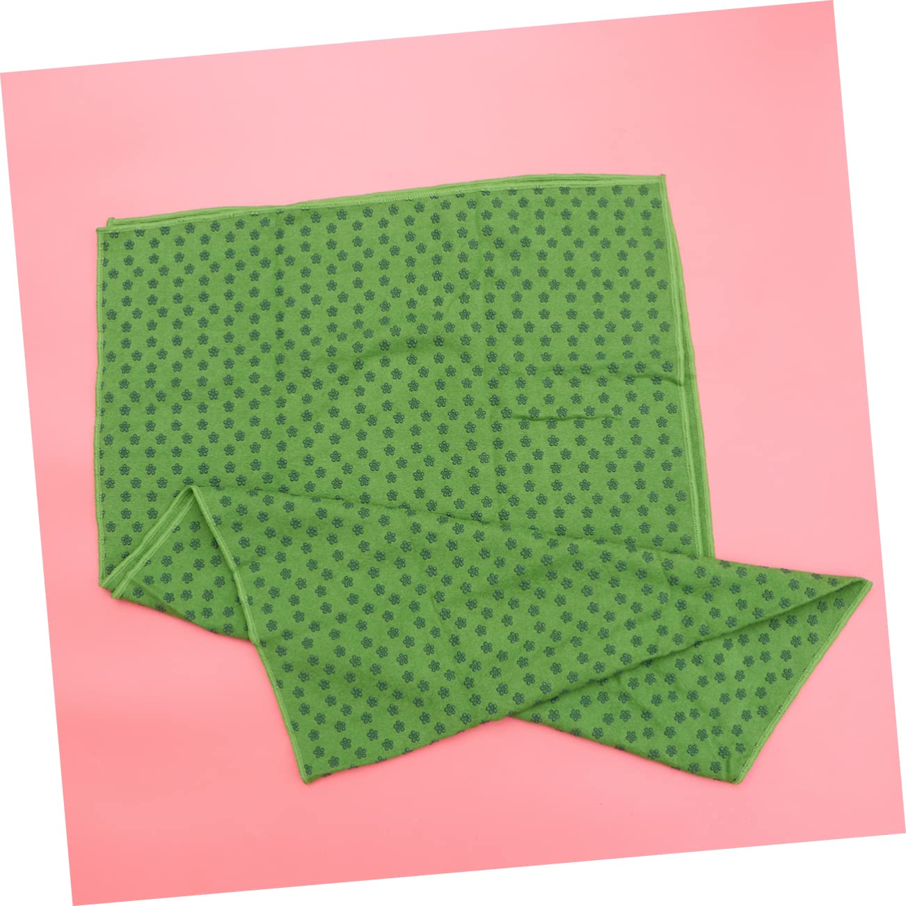 HOLIDYOYO 1Pc Slip Yoga Mat Fitness Blanket with Plum Blossom Dots Design Lightweight and Wear Resistant for Exercise and Green