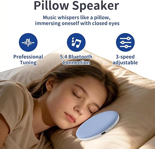 Altavoz Almohada Bluetooth Portátil Mini Altavoz para Dormir Bajo Almohada con Ruido Blanco Ultrafino Temporizador de Apagado Automático Ayuda silencioso para Dormitorio Hotel Camping Viajes - 5