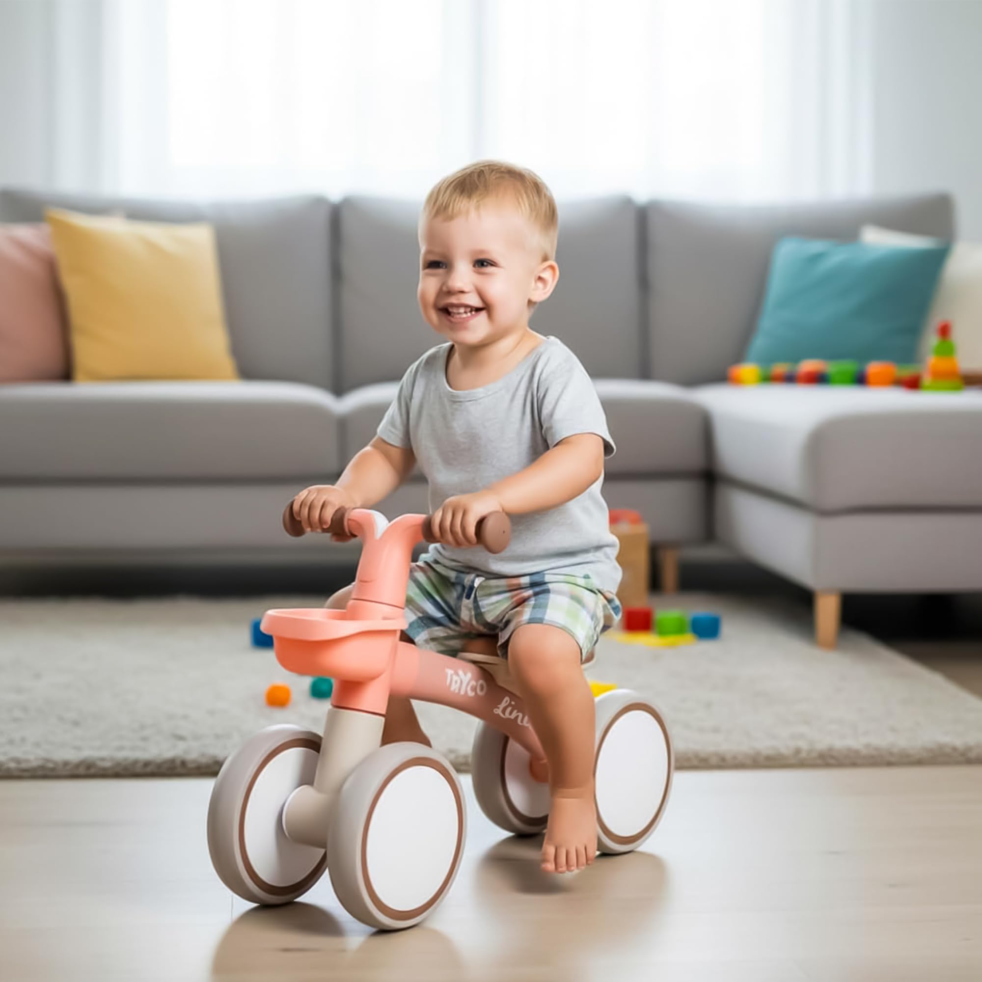 Lauflernrad Tryco First Bike Luna – Personalisierbar mit Namen – Kinderlaufrad aus Holz – Ab 2 Jahren – Balance Bike mit Namen