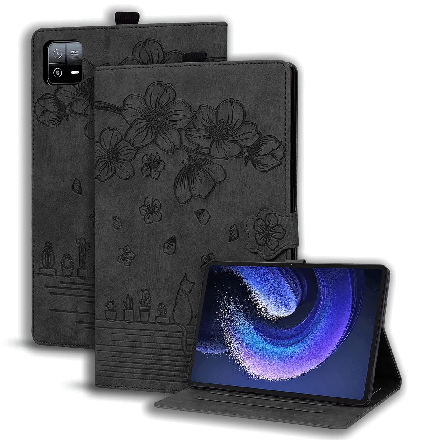 Hülle Für Xiaomi Redmi Pad SE 11 Zoll 2023 - Folio Flip Case Aus PU-Leder Mit Stifthalter, Kartenfächern Und Standfunktion In Rot