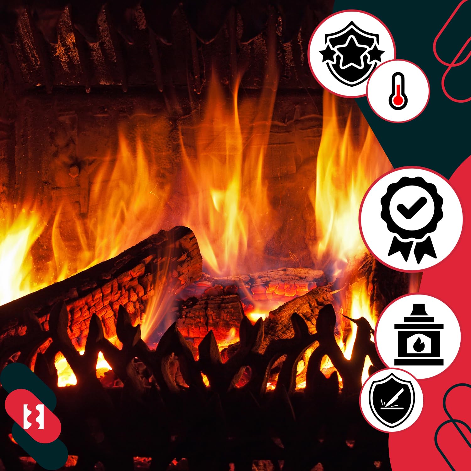 KOTARBAU® Leñero Interior - Cesta Leña Chimenea - Acero Revestido - 50 x 30 x 60 cm - Soporte para Leña - Moderno - Decorativo - Almacenamiento - Robusto - Negro