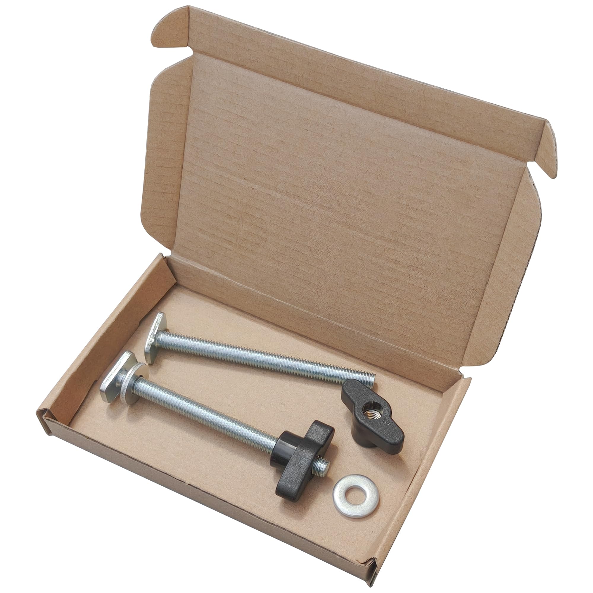 2-Pack M8 T Rail Track Bolts with Knobs and Washers- T-Slot Nuts and Sliding Bolts for Woodworking Projects - Image 4