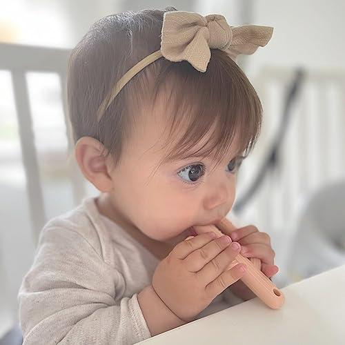 Miniatura 8 de Lulyboo Cepillo de dientes de entrenamiento para bebé, cepillo de dientes de dentición de silicona, alivio del dolor para dentición, 0-12 meses,