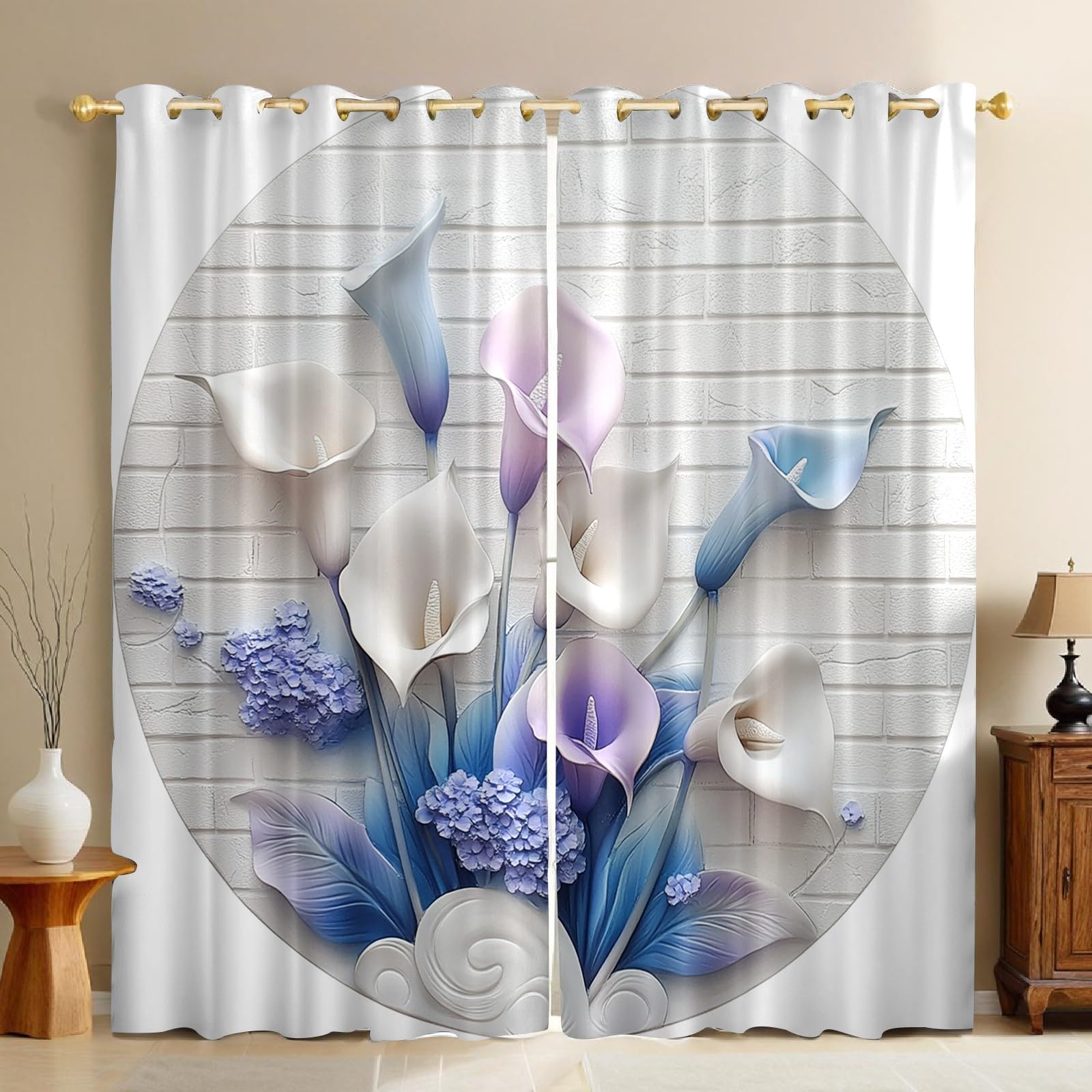 Rideaux occultants blancs Lys Calla pour créer un cocon de douceur dans la chambre
