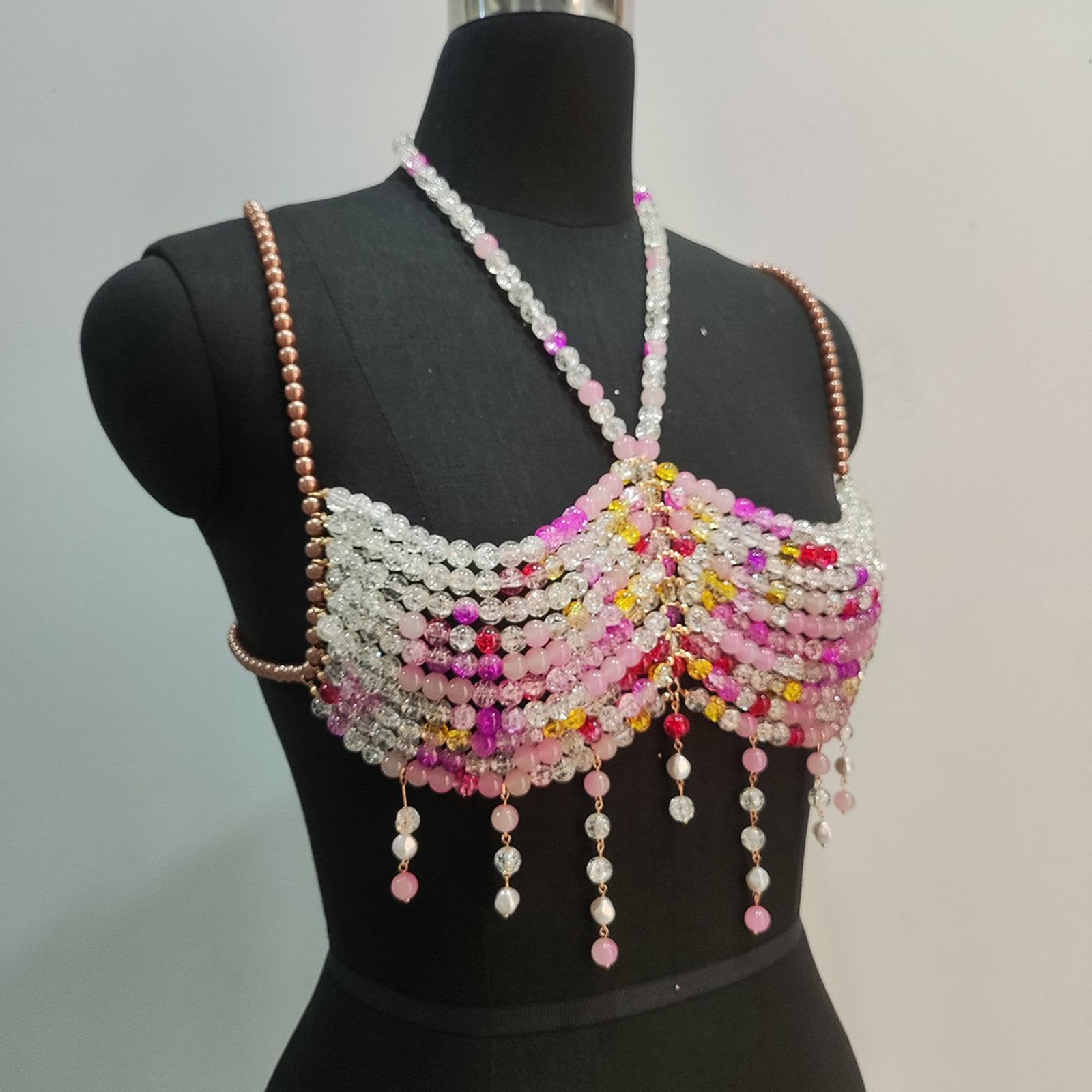 Chaîne de Corps en Perles, Accessoire de Corps Unique, Bijou de Corps Respirant pour La Musique