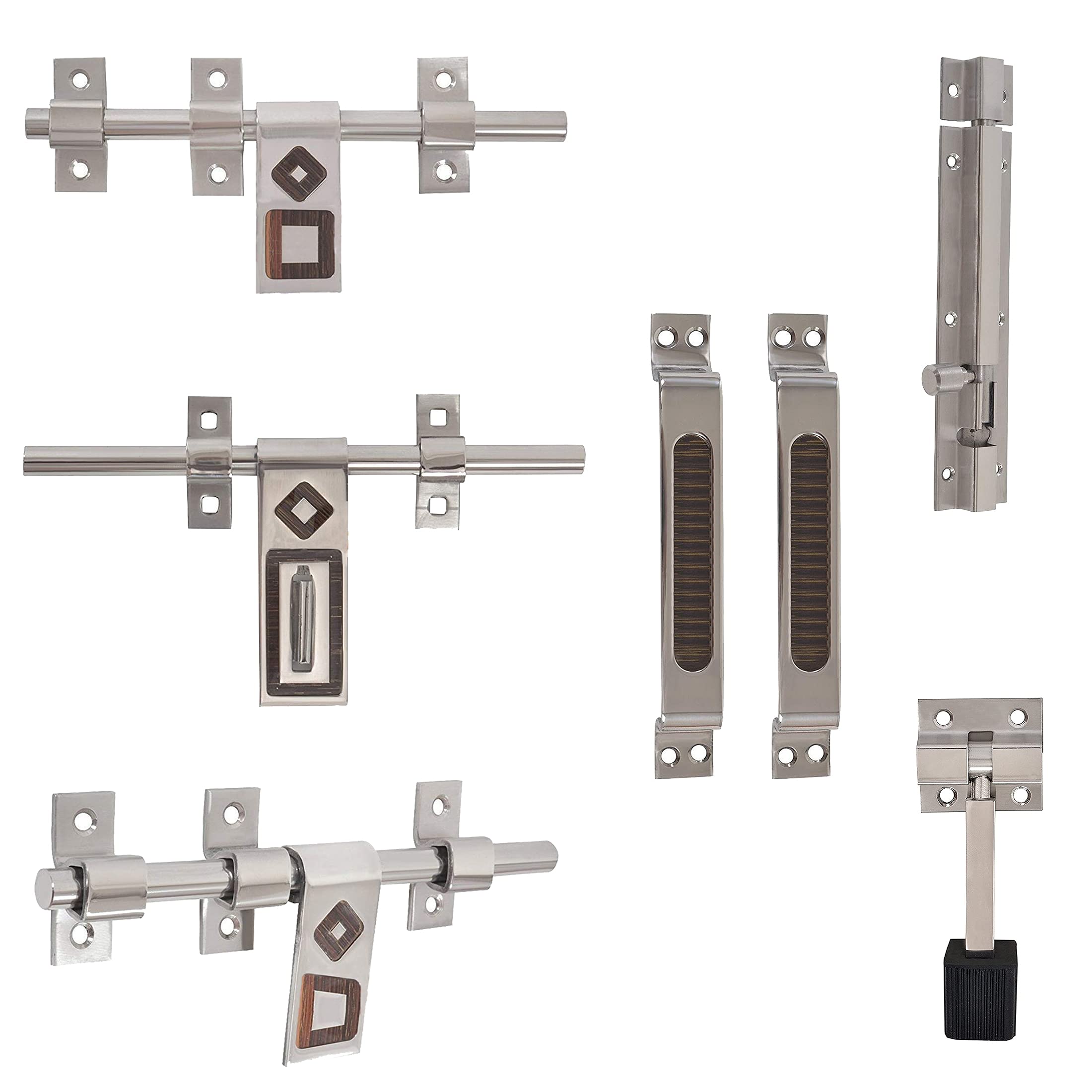 Klaxon 5 Star Brass Door Accessories Kit - Stainless Steel Finish (B06WGRTBXX) Amazon Price History, Amazon Price Tracker
