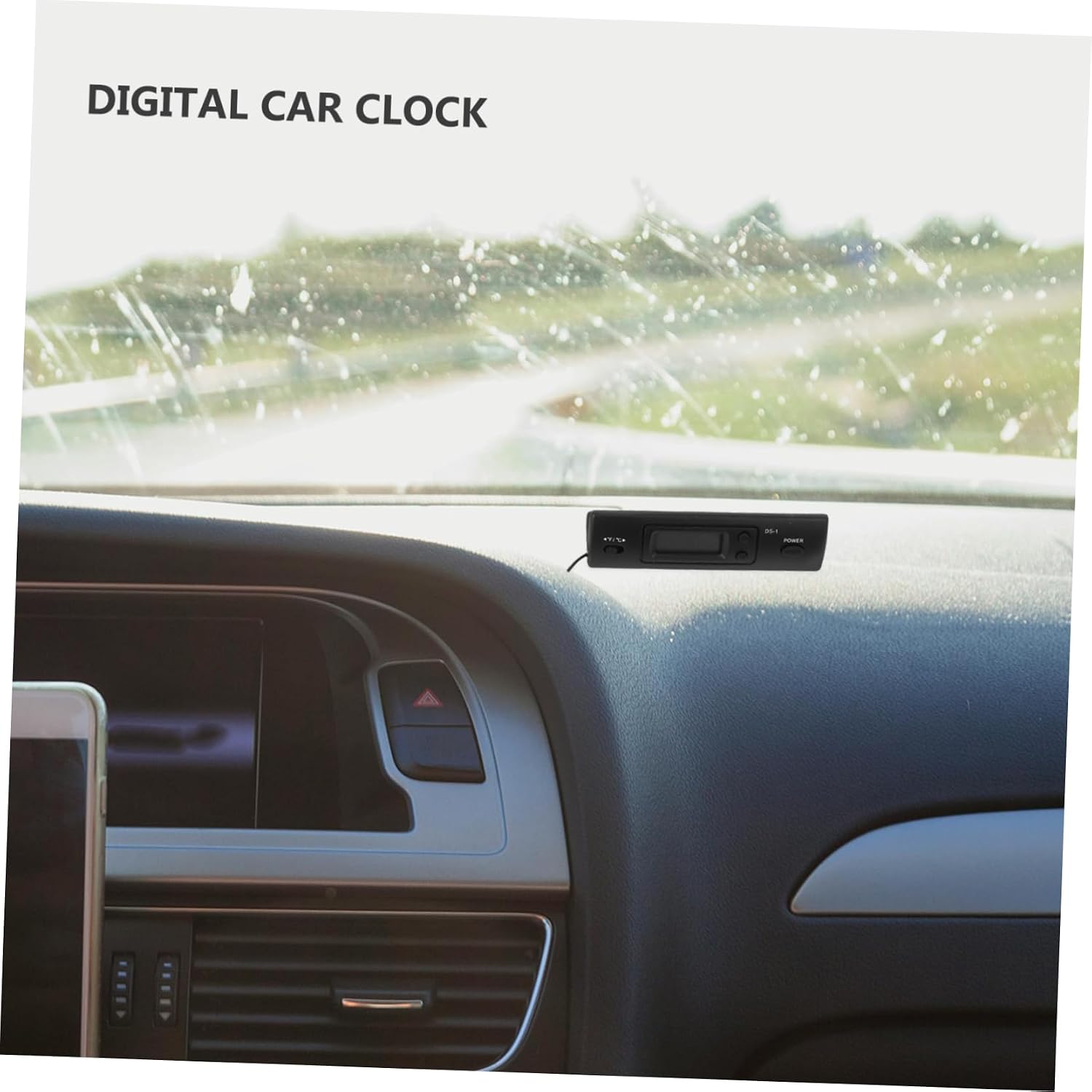 Car Digital Temperature Dashboard Clock Accurate Clock LCD Display for Vehicles Aquatic Environments More Temperature Monitoring Tool