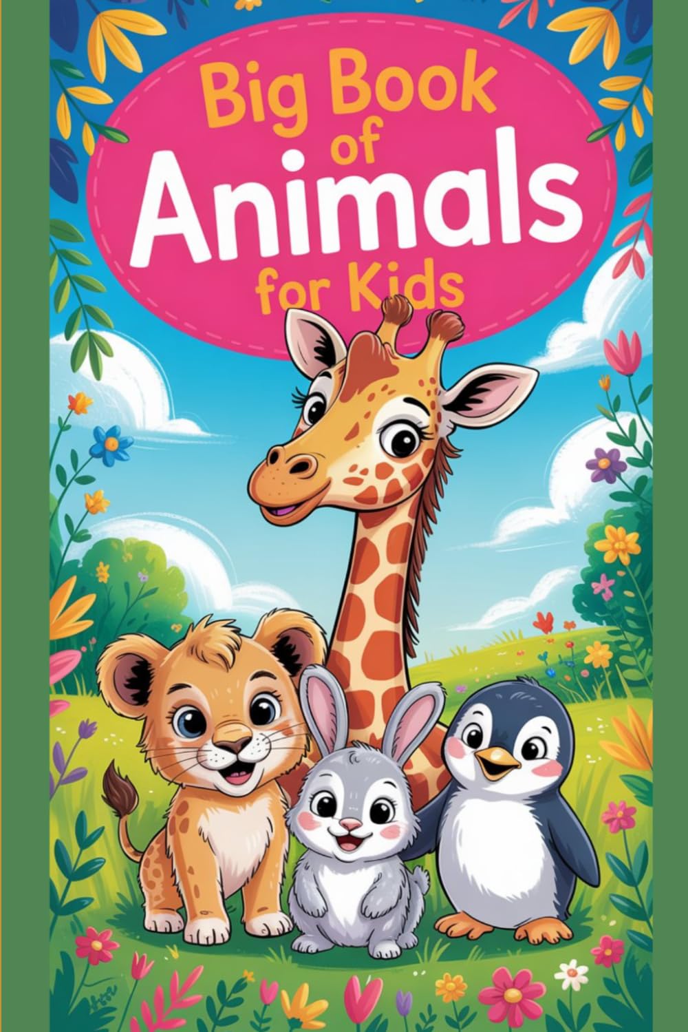 Big Book of Animals for Kids: A Fun and Educational Coloring & Learning Book with Cute, Wild, and Farm Animal for Boys & Girls Ages 3–8