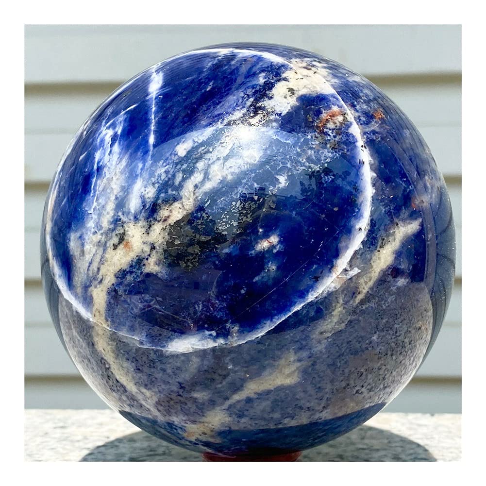 Pierre de de Boule de de Boule de Cristal de Quartz de Sodium carré Bleu Naturel décoration de la Chambre (Size : 55-60mm)