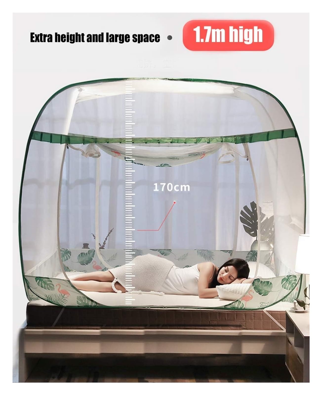 Mosquitera, mosquitera Colgante para Cama, mosquitera Estilo yurta Mongol, instalación Gratuita y Plegable, Cortinas emergentes para Evitar Insectos en Camas y dormitorios (Morado, 1,2 x 2 m
