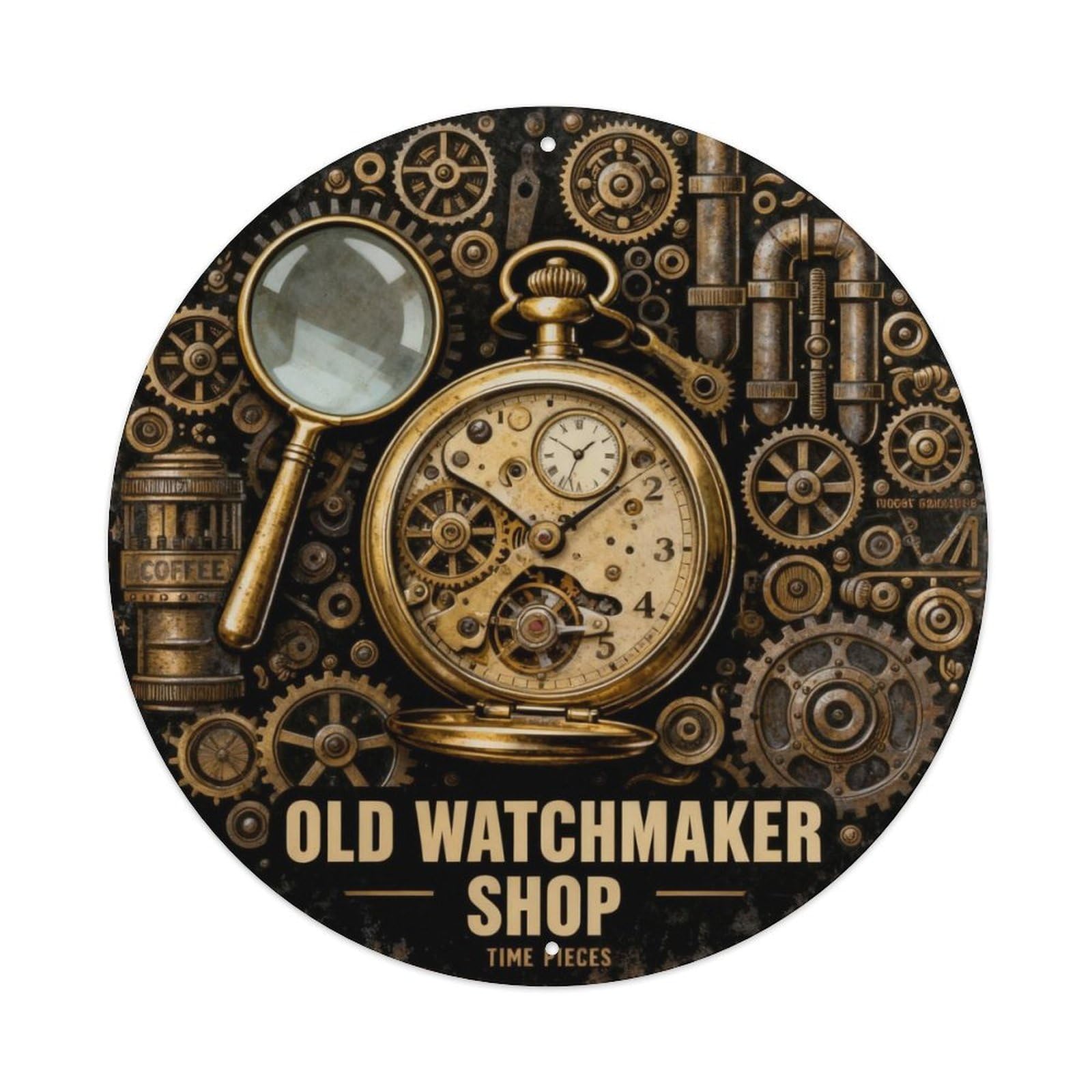 OLD WATCHMAKER SHOP Metal Tin Sign Plaque