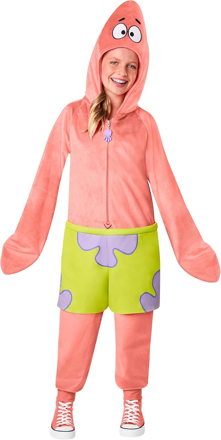 Spirit Halloween SpongeBob SquarePants Kids Patrick Star Jumpsuit| Officially Licensed | Group Costumes