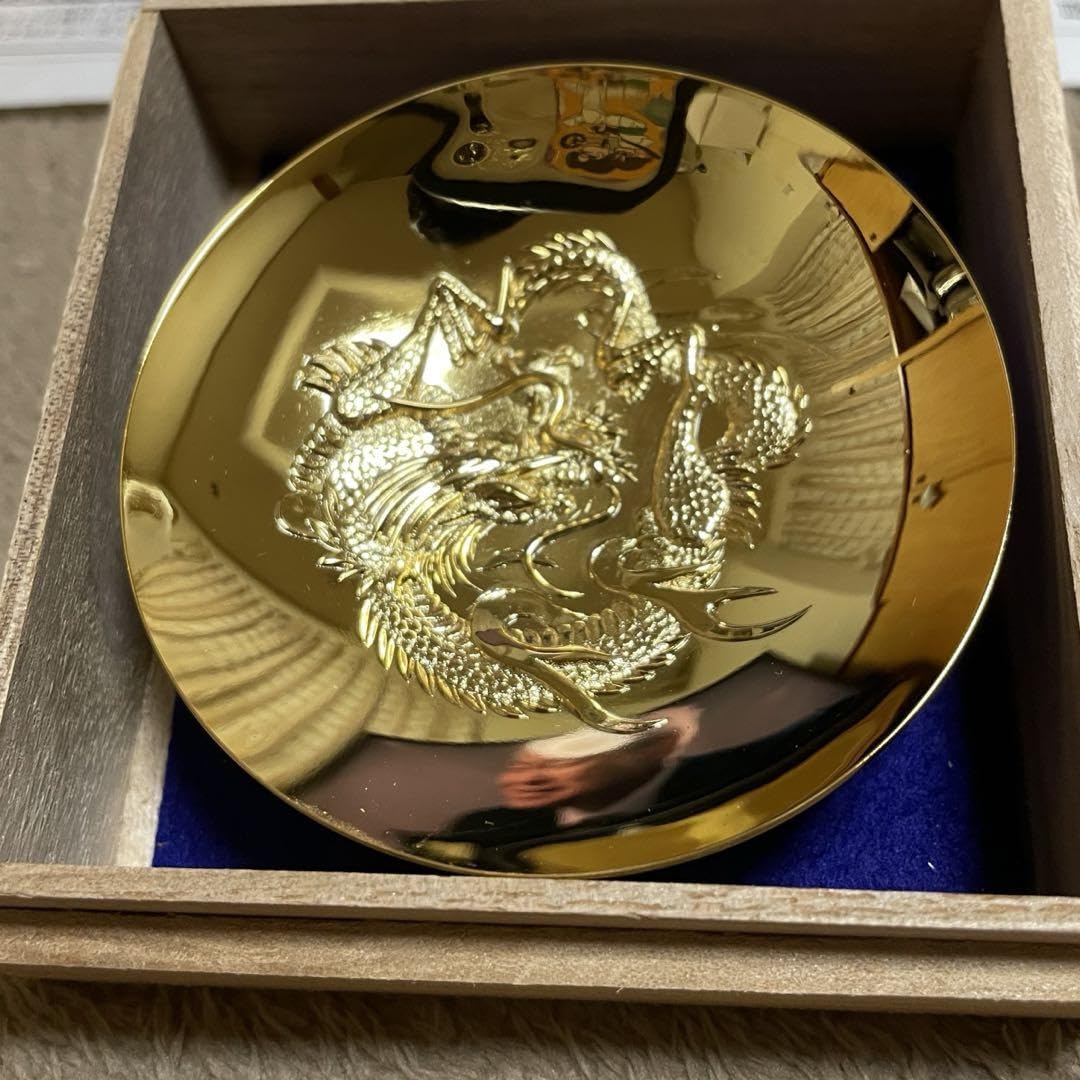 金盃 金杯 寅の模様 置物 （24Kgp 金杯 干支 金盃 縁起物 【新品未使用 