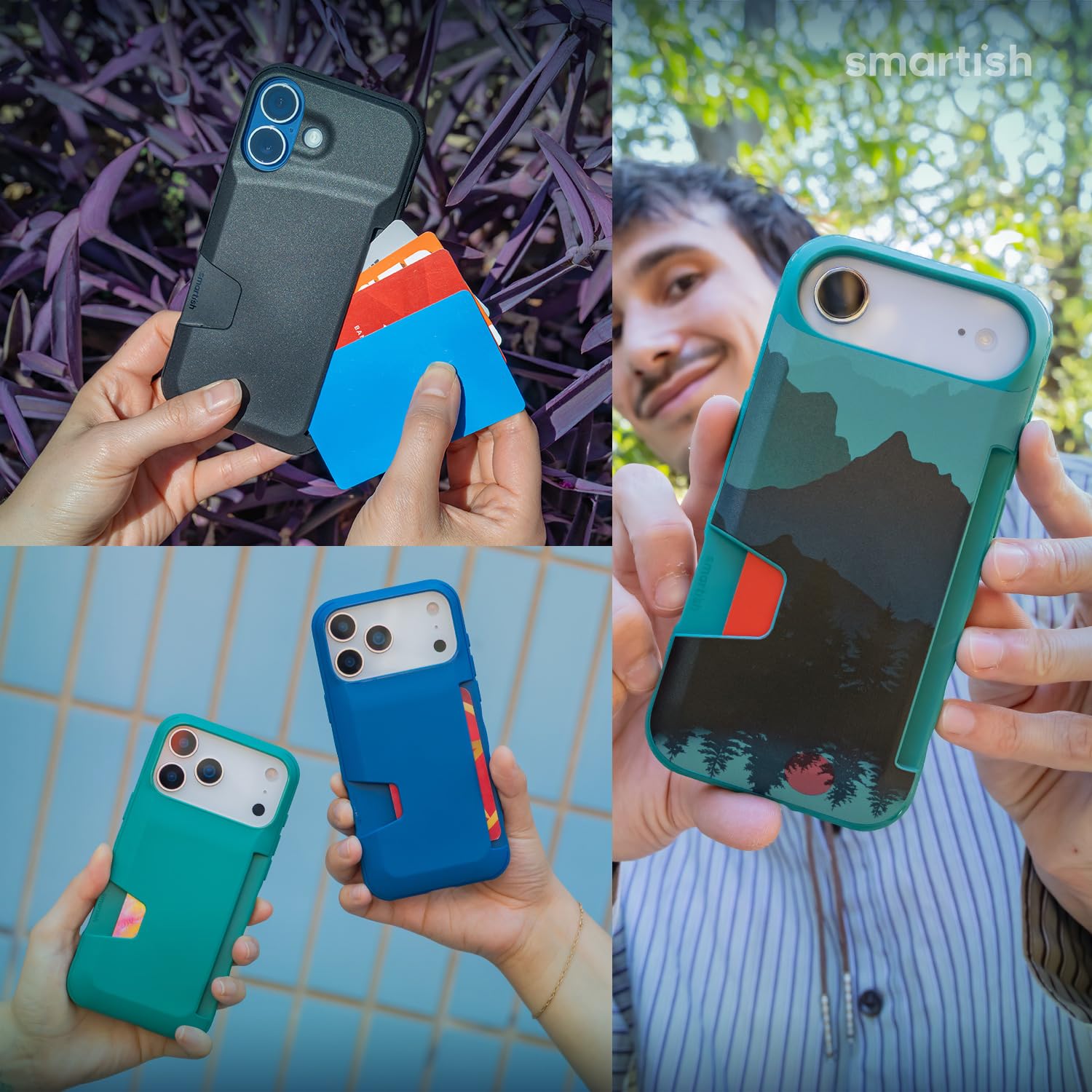 Smartish Funda Tipo Cartera para iPhone Air - Wallet Slayer Vol. 1 [Delgada + Protectora] con Tarjetero - Funda con Ranura Oculta para Tarjetas de crédito Probada contra caídas para Apple iPhone Air