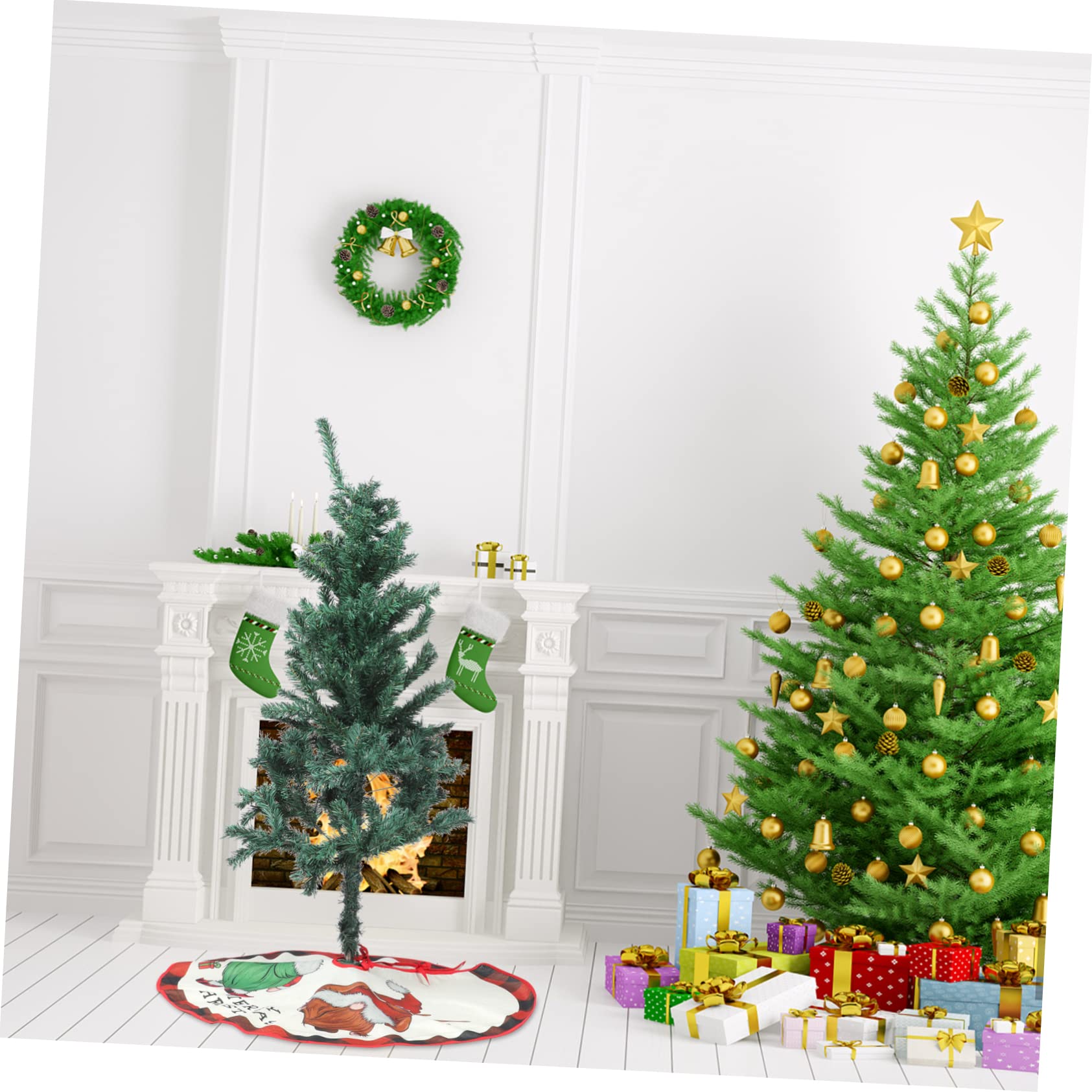 MAGICLULU 5 Piezas Falda De Árbol De Navidad Falda De Navidad Bajo El Arbol Pegatina Alfombra De Arbol De Decoraciones Guirnalda Estera del Árbol De Calcomanías Adornos Paño