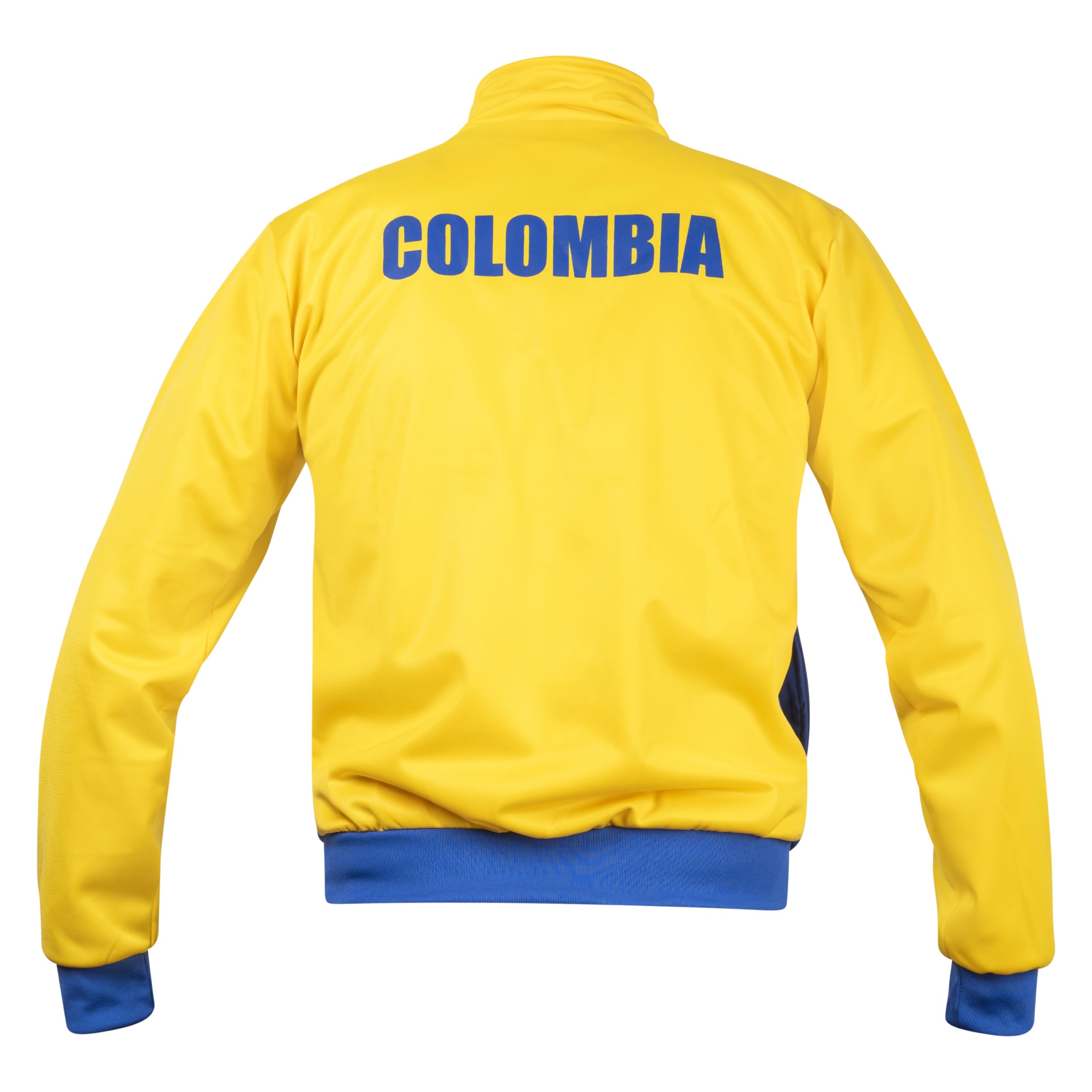 JL Sport Kolumbien Retro Fußball Gelb Blau und Rot Vintage Sportjacke