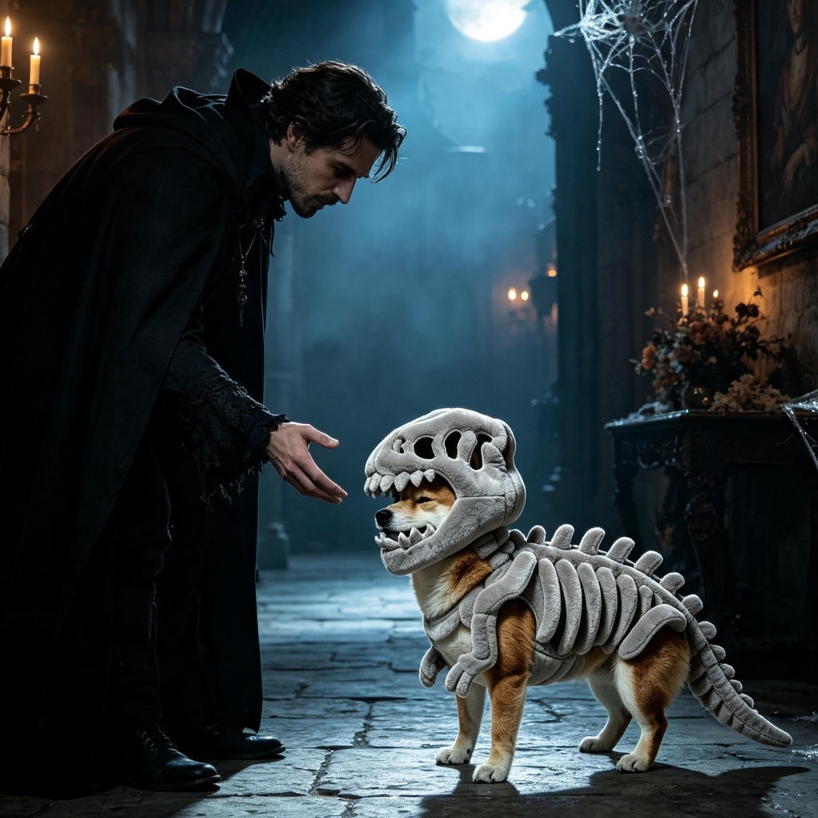 Costume da scheletro di dinosauro per animali domestici - Costume cosplay