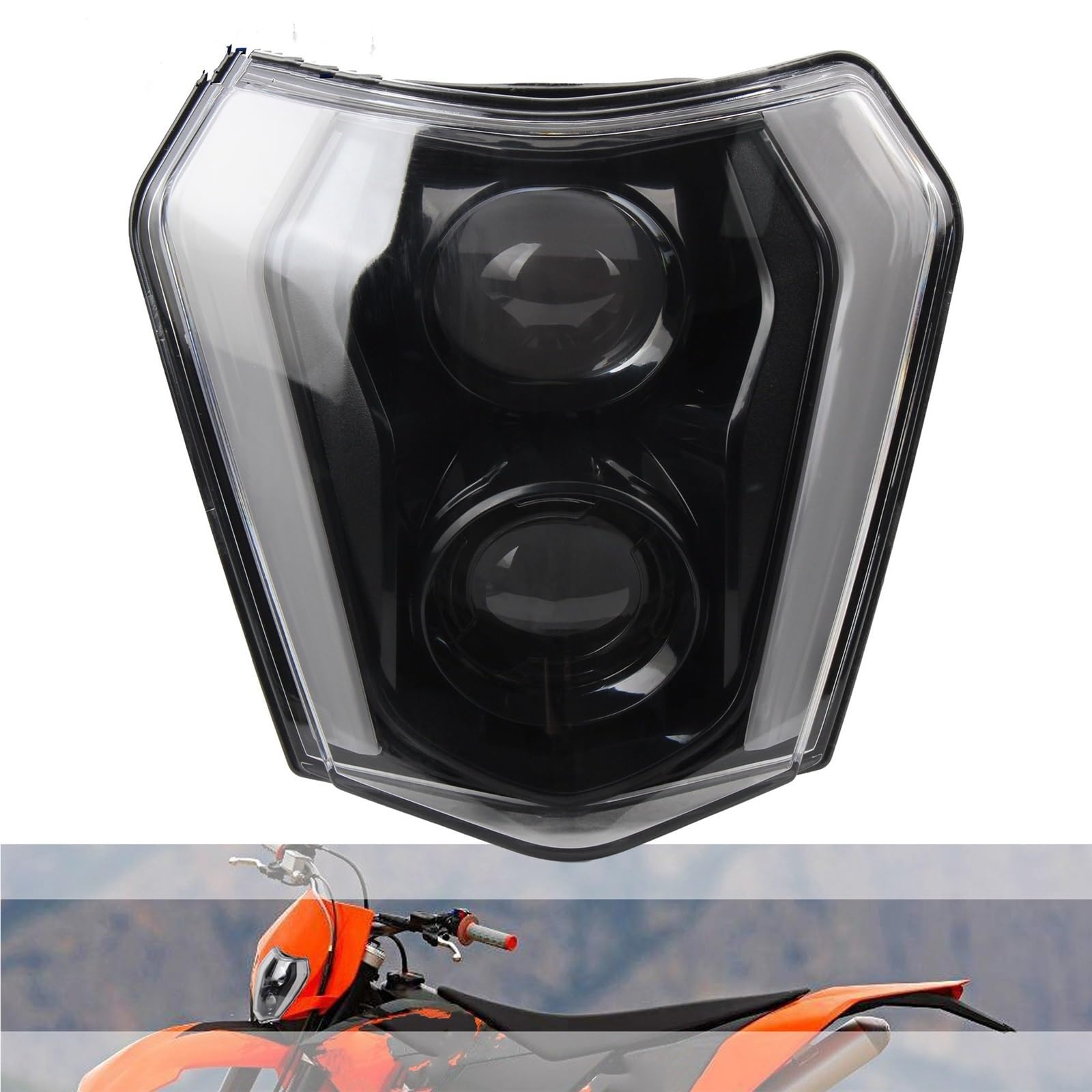 Dirt Bike Reflektor Pasuje do EXC EXCF SX SXF XC XCF XCW 125 250 300 350 450 530 motor terenowy Motocross akcesoria do reflektorów reflektor LED