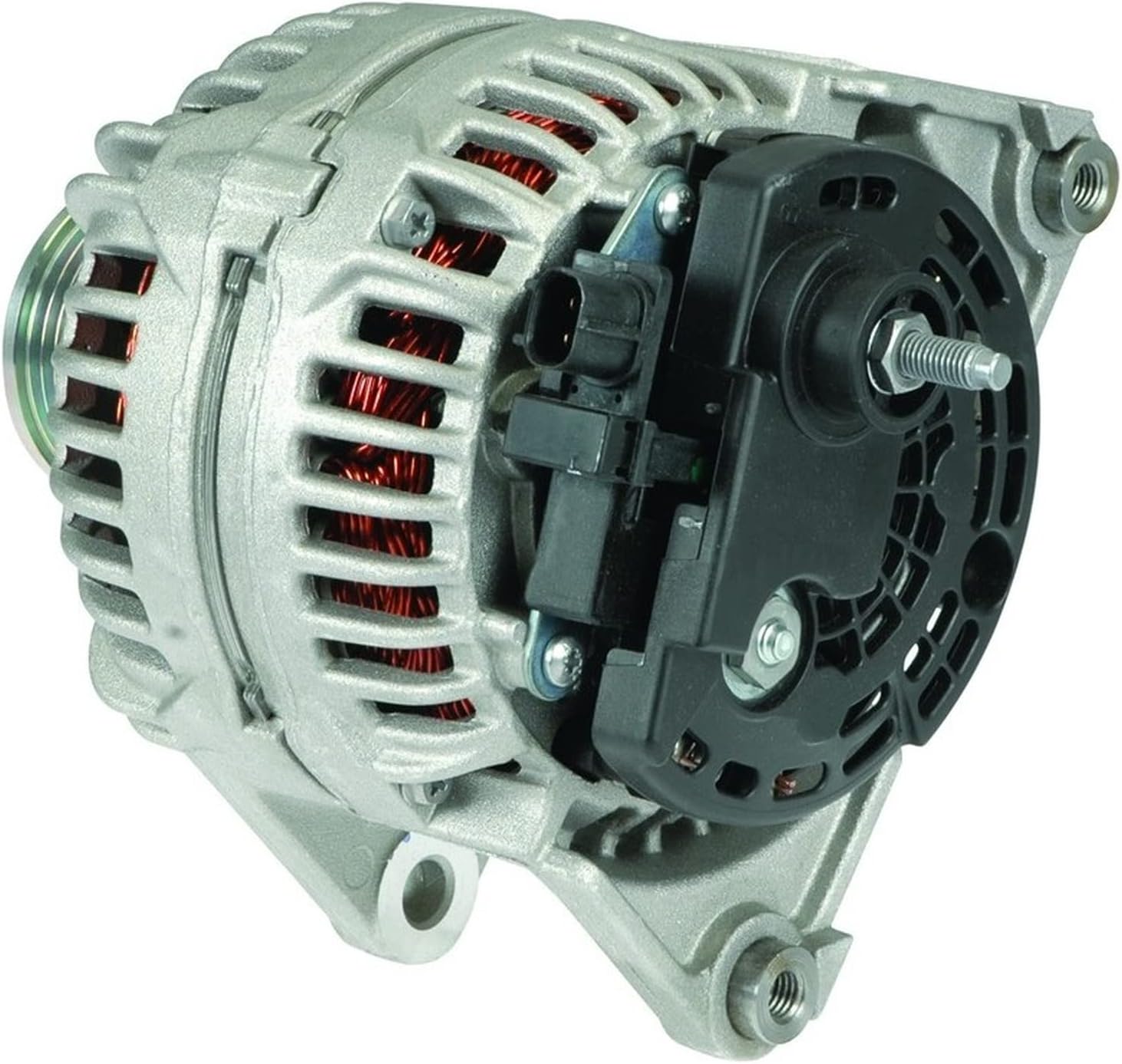 PREMIER GEAR PG-11235 Alternator Replacement for Dodge Ram 4000 L6 (06-09), Ram 3500 L6 (06-07), Ram 2500 L6 (06-09), 0124525105, 0124525154, 04801475AA, 04801475AB, 4801475AA, 4801475AB,grey