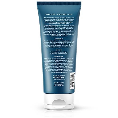 Miniatura 2 de Oars + Alps Exfoliante corporal superfoliante, probado por dermatólogos y fabricado con ingredientes limpios, contiene niacinamida y aceite de coco,