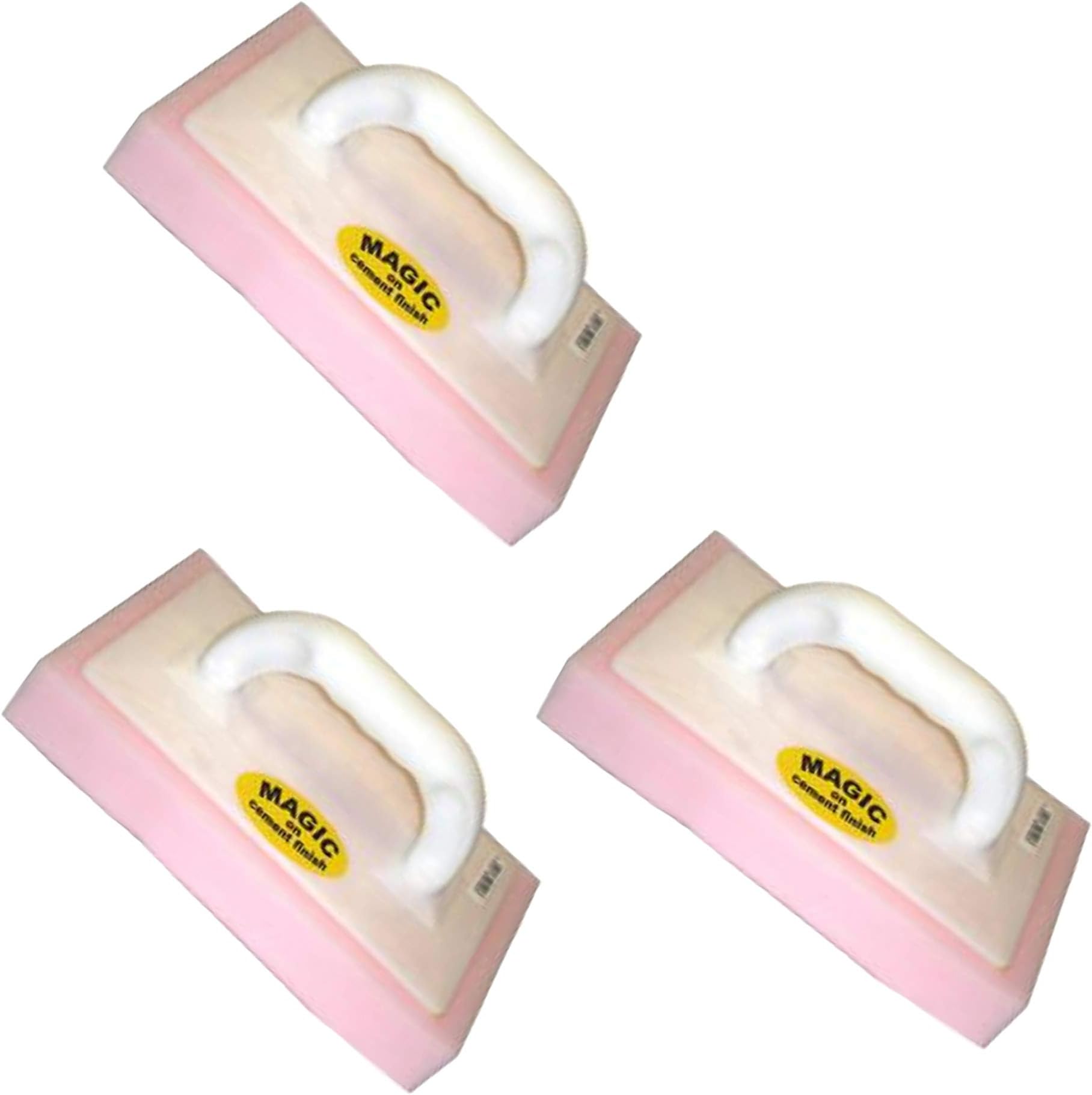 SET OF 3 Plastering Pink sponge float Magic on Cement 12” X 6” X 1 ½” SMOOTH FINISHING FLOATING