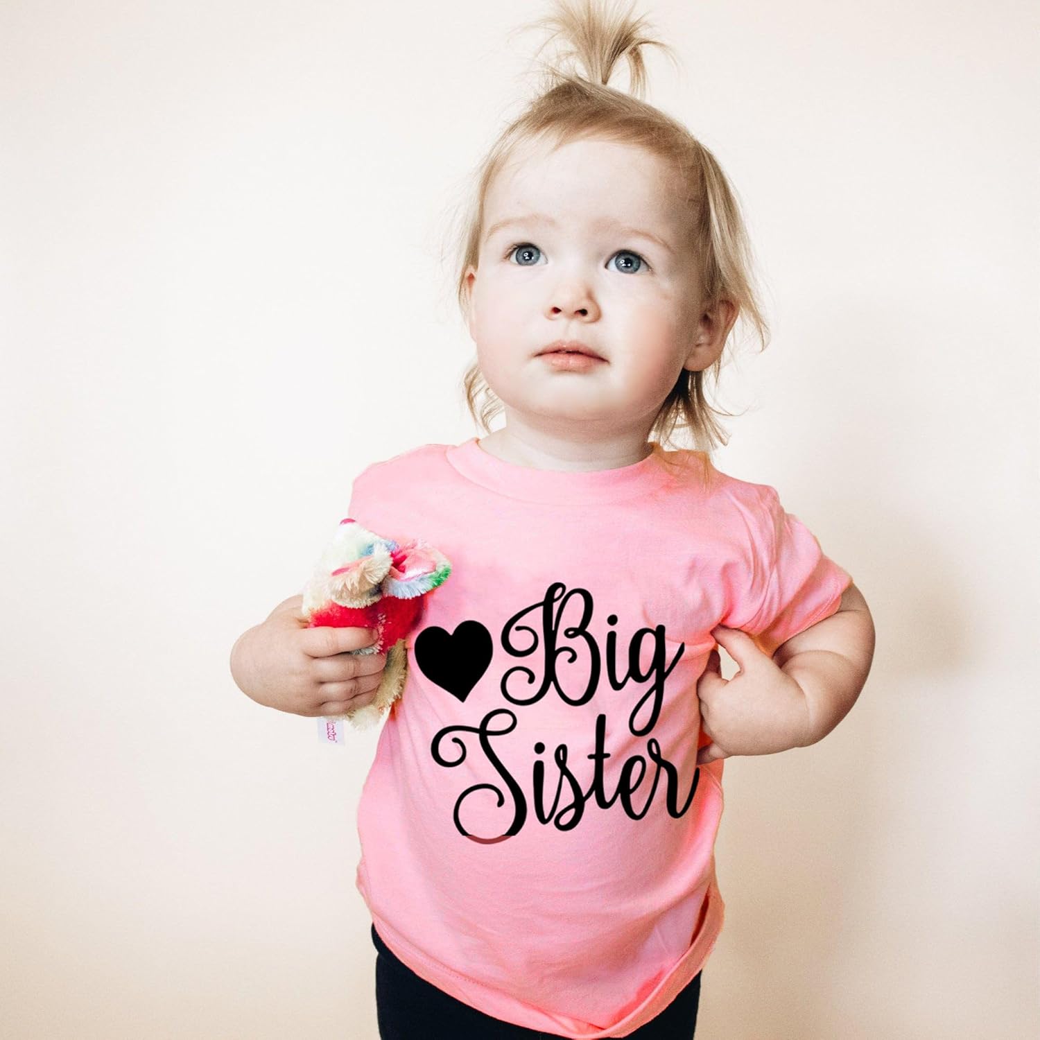 Big Sister Shirt Toddler Girls T-Shirts Promoted to Best Big Sister Announcement Tees Little Kids Mermaid Top White Pink 2-7T - Image 4