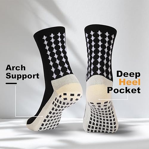 Miniatura 3 de wonhag Calcetines de fútbol para hombre antideslizantes 134 pares de almohadillas antideslizantes para fútbol, baloncesto, deportes con pinzas