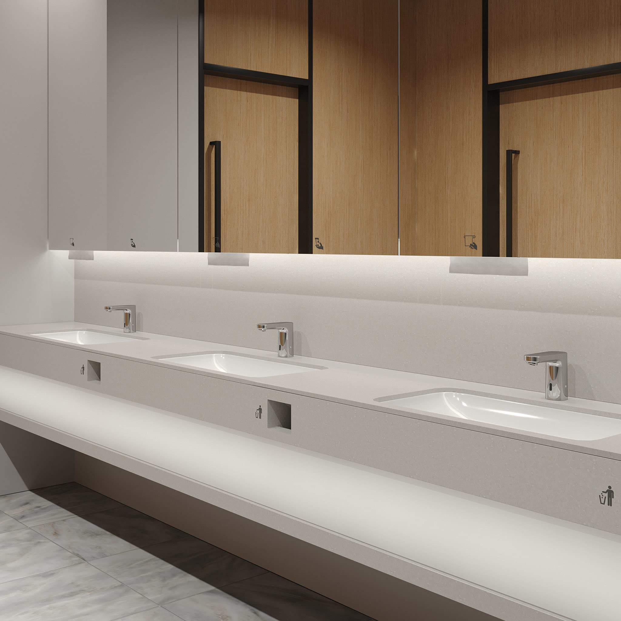 hansgrohe Vernis Blend Mezclador electrónico de lavabo con pila 6V y regulación de temperatura programable, cromo, 71502000