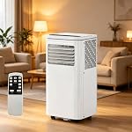 Climatiseur portable 10 000 BTU, unité de climatisation 3-en-1 silencieuse avec ventilateur et déshumidificateur pour des pièces jusqu'à 450 pi², affichage LED, télécommande et kit de fenêtre inclus – idéal pour chambre, bureau