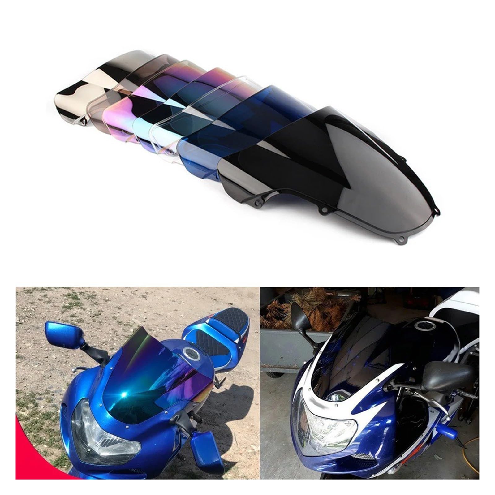 Cupolino Moto Per Suzuki Per GSXR600 Per GSXR750 GSXR GSX-R 600 750 K2 2000-2003 Parabrezza Accessori Moto Parabrezza(Iridium)