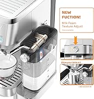 Vista 3 de MAttinata Cappuccino Machine 20 Bar, Professional Espresso Machines for Home and Office with Automatic Milk Frothering System, Barista Compact Latte