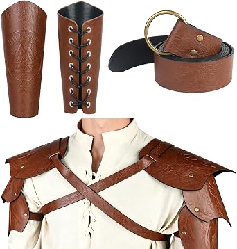 Renaissance Accessories, Ren Faire Costume Men Women Shoulder Armor Bracers