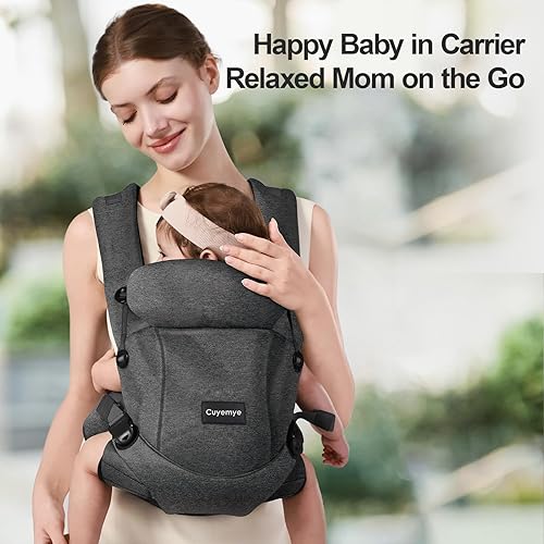 Miniatura 7 de Portabebés, portabebés para recién nacidos a niños pequeños, ancho de entrepierna ajustable, portabebés ergonómico para recién nacidos, soporte