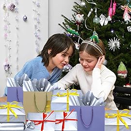 100 Sheets Silver Tissue Paper Artdly 12 x 20 Inches Silver Wrapping Paper Bulk for Weddings Birthday DIY Project Wrapping Crafts Decor