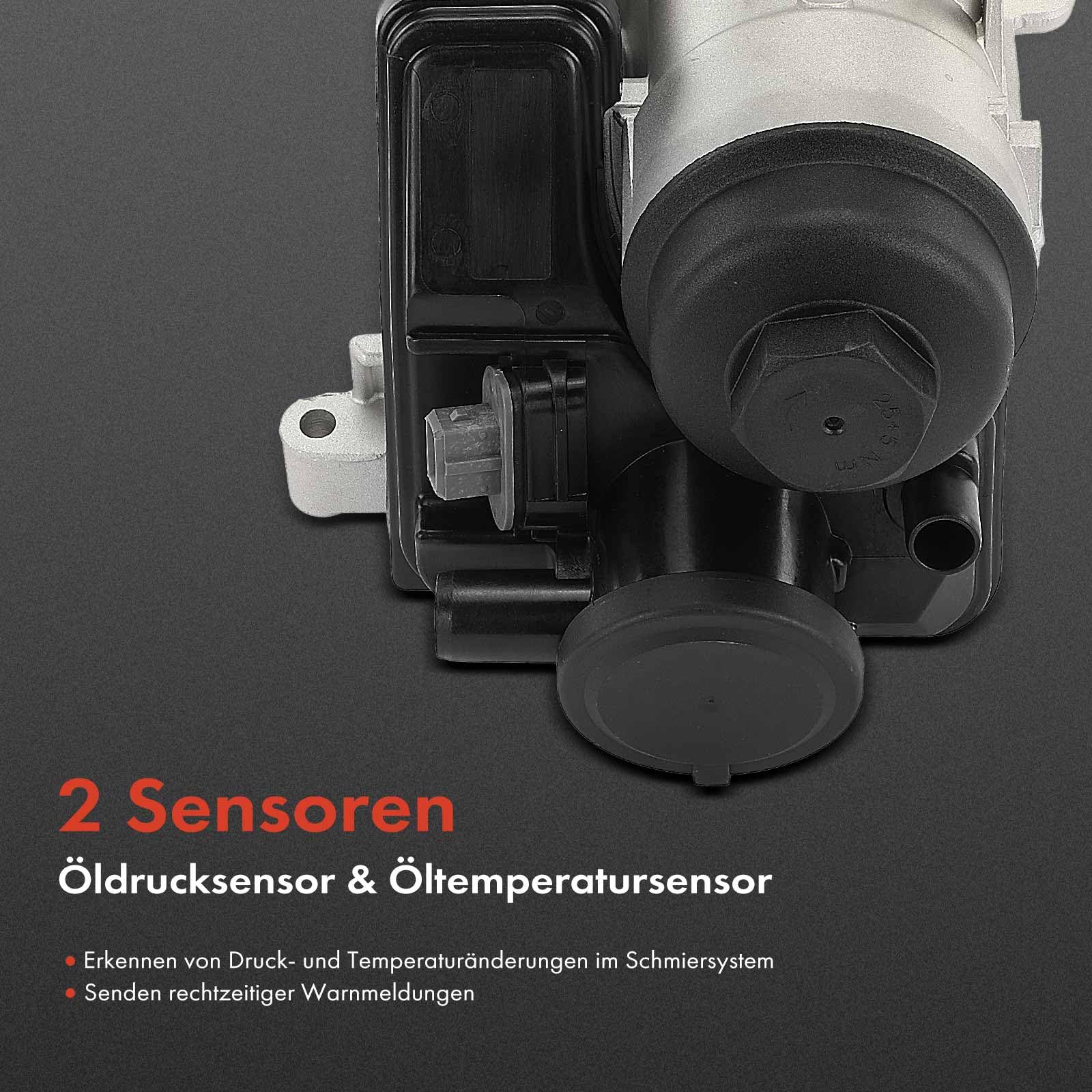 Frankberg Obudowa filtra oleju z chłodnicą oleju, kompatybilna z Focus II DA DP HCP 2.5L 2005-2012, zbiornik na olej S60 II 134 2,5 l 2012-2020 Replace# 31338685