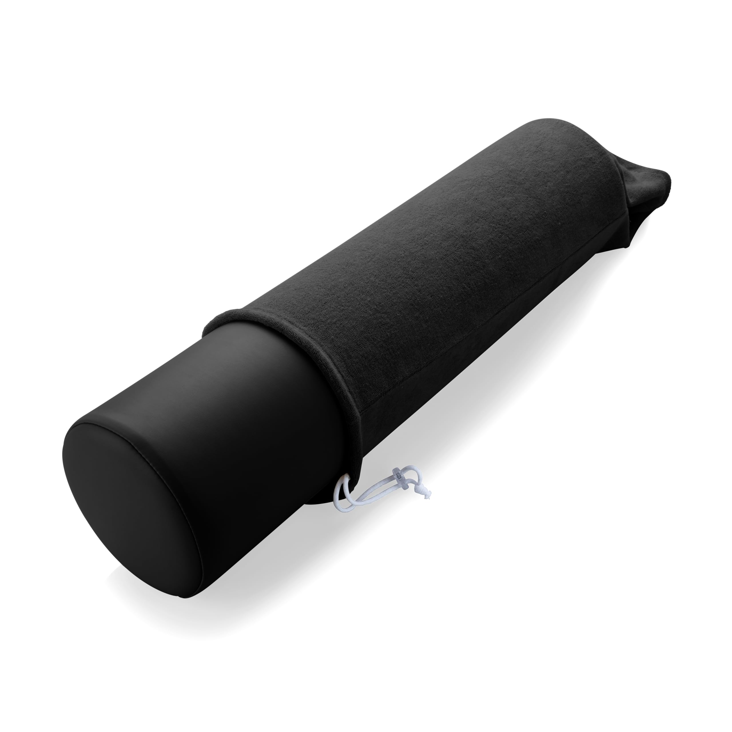 Knierolle mit Bezug für Massageliege – Rolkissen für Massage & Wellness – Schwarz, Rund