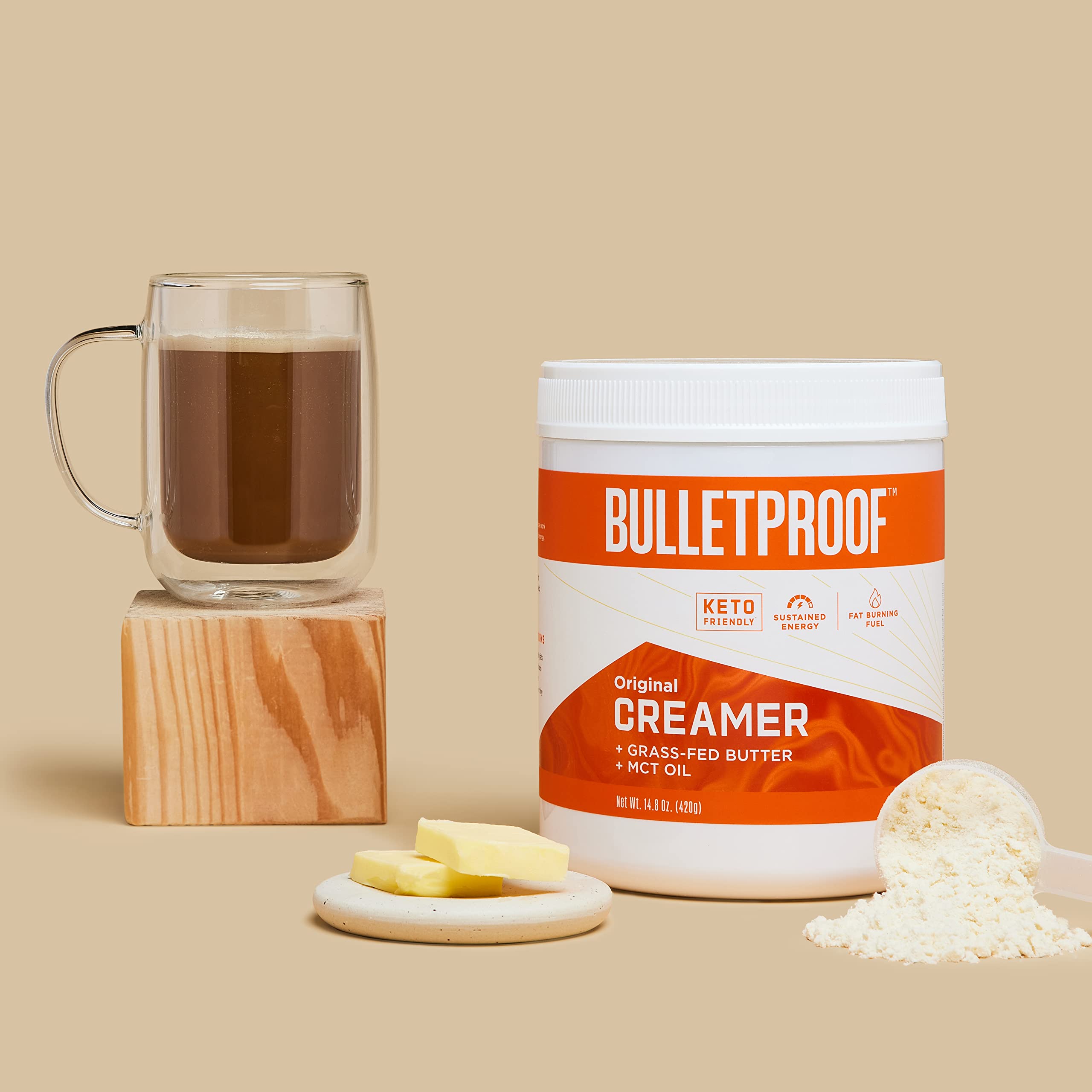 Bulletproof Original Creamer, 14.8 Ounces, Keto Coffee Creamer with MCT