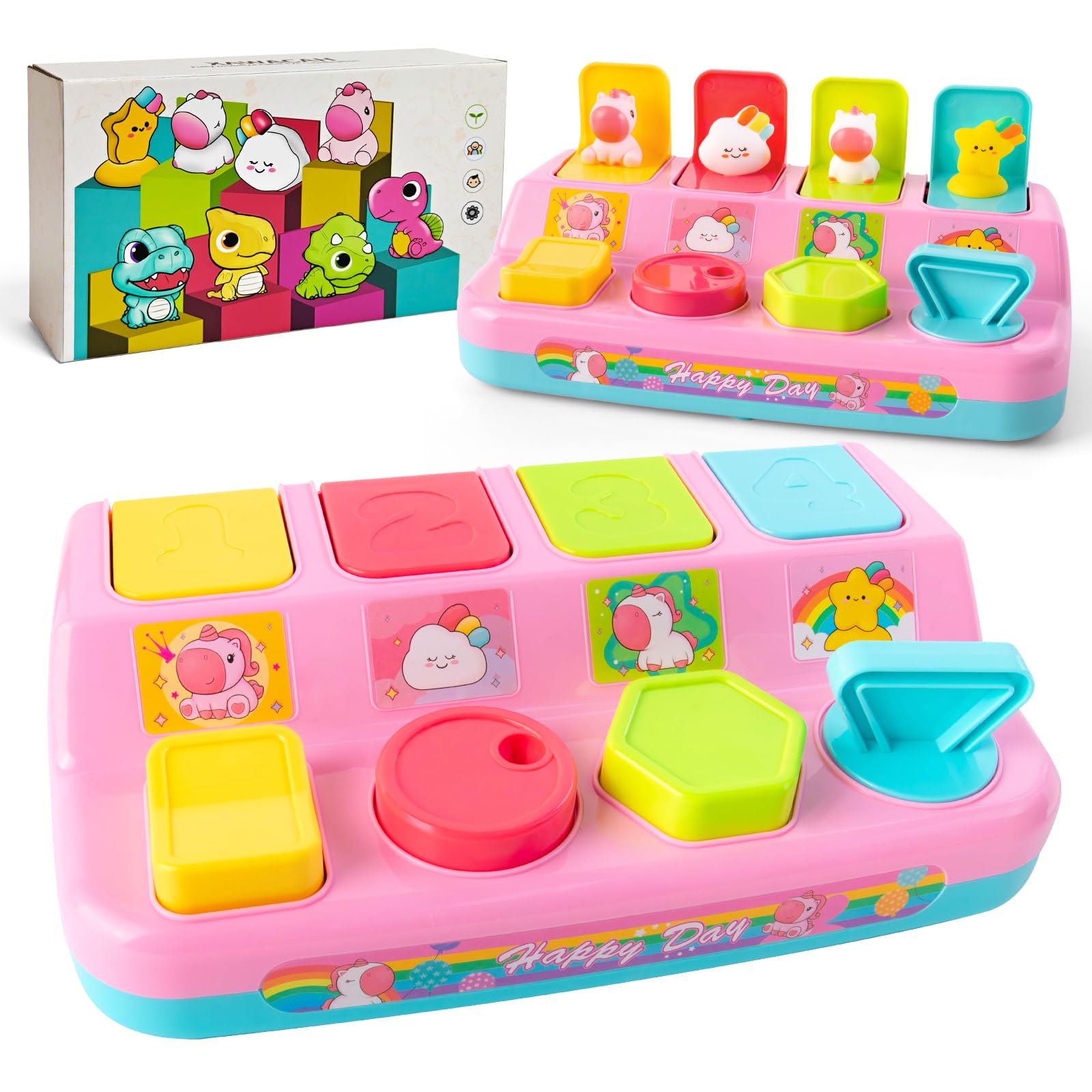 Cause and Effect Toy for 1 Year Old, Early Learning Baby Musical Toys, Educational Toys for 18 Months Boys and Girls