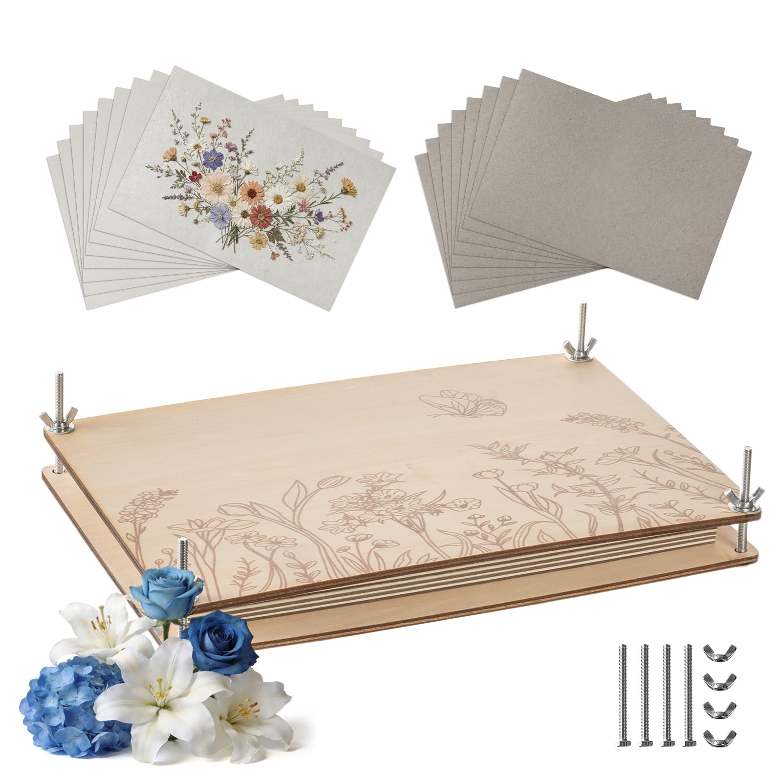 IONEKIUK Large Flower Press Craft Kit for Adults & Kids
