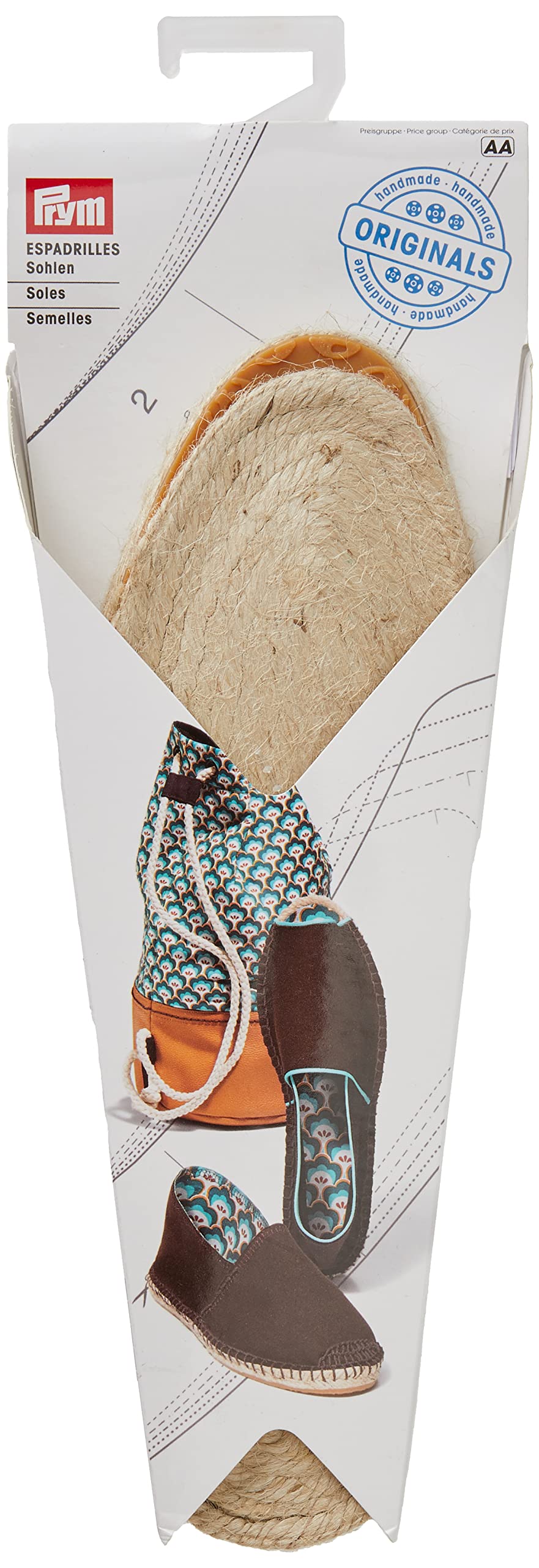 Prym - Rubber Jute (Size 36) Espadrille Soles - 1 Pair