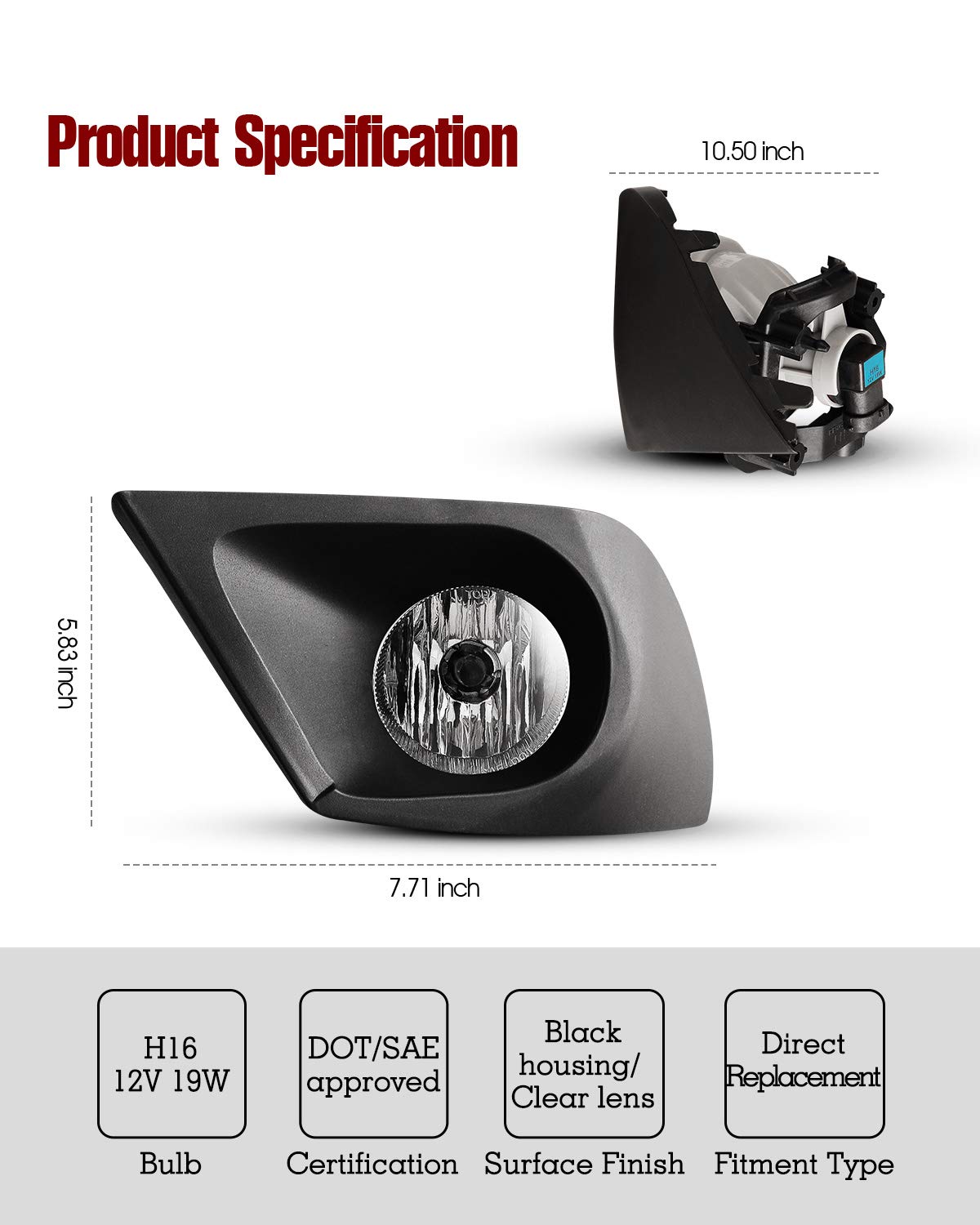 Amazon.com: AUTOWIKI Fog Lights for 2015 2016 2017 Subaru Legacy