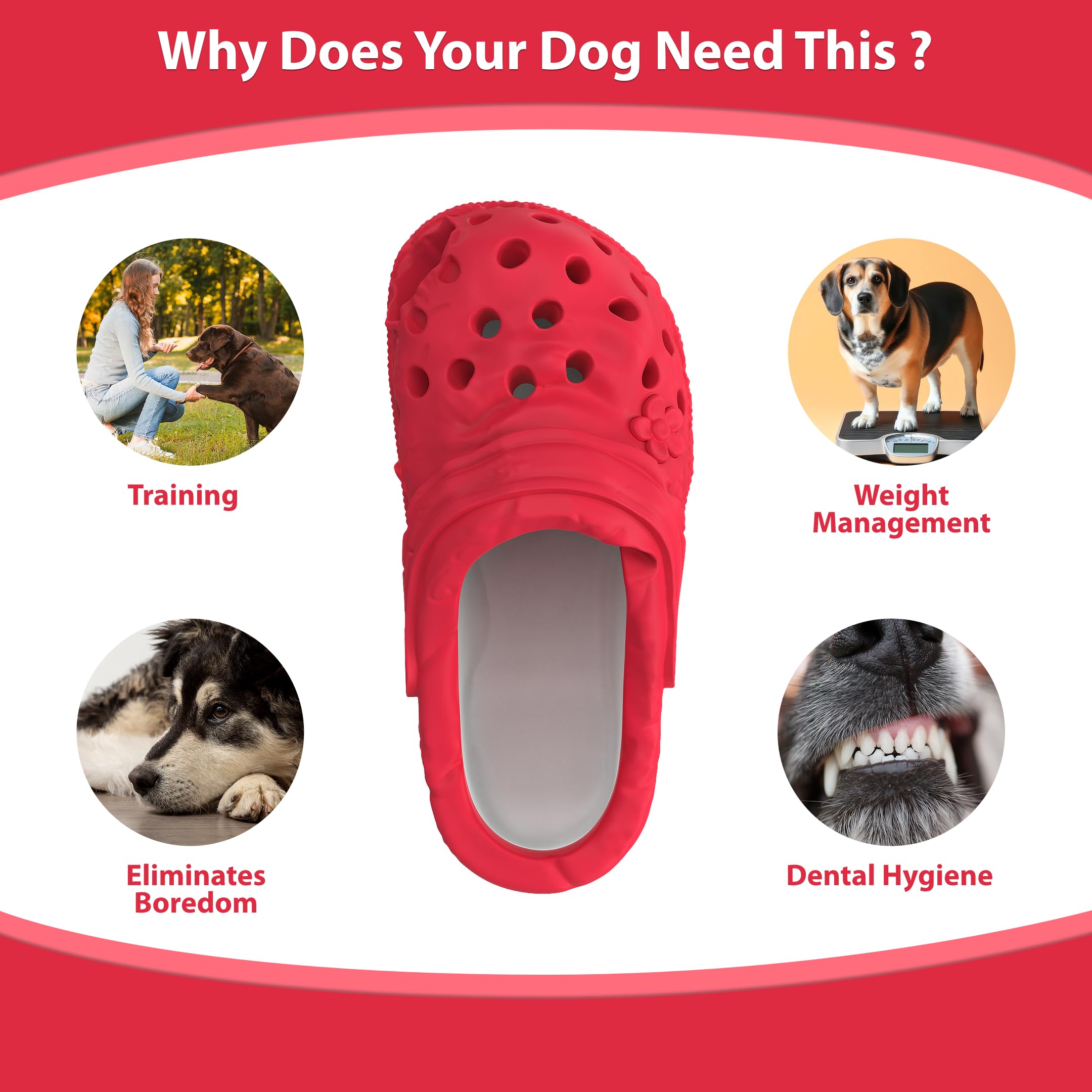 GORK AI Dog Toys Indestructible – Pack Slippers Shape