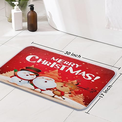 Miniatura 2 de Bonita alfombra de baño de imitación de cachemira, 17 x 30 pulgadas, alfombra de baño de perro Corgi naranja, alfombra decorativa para el hogar,