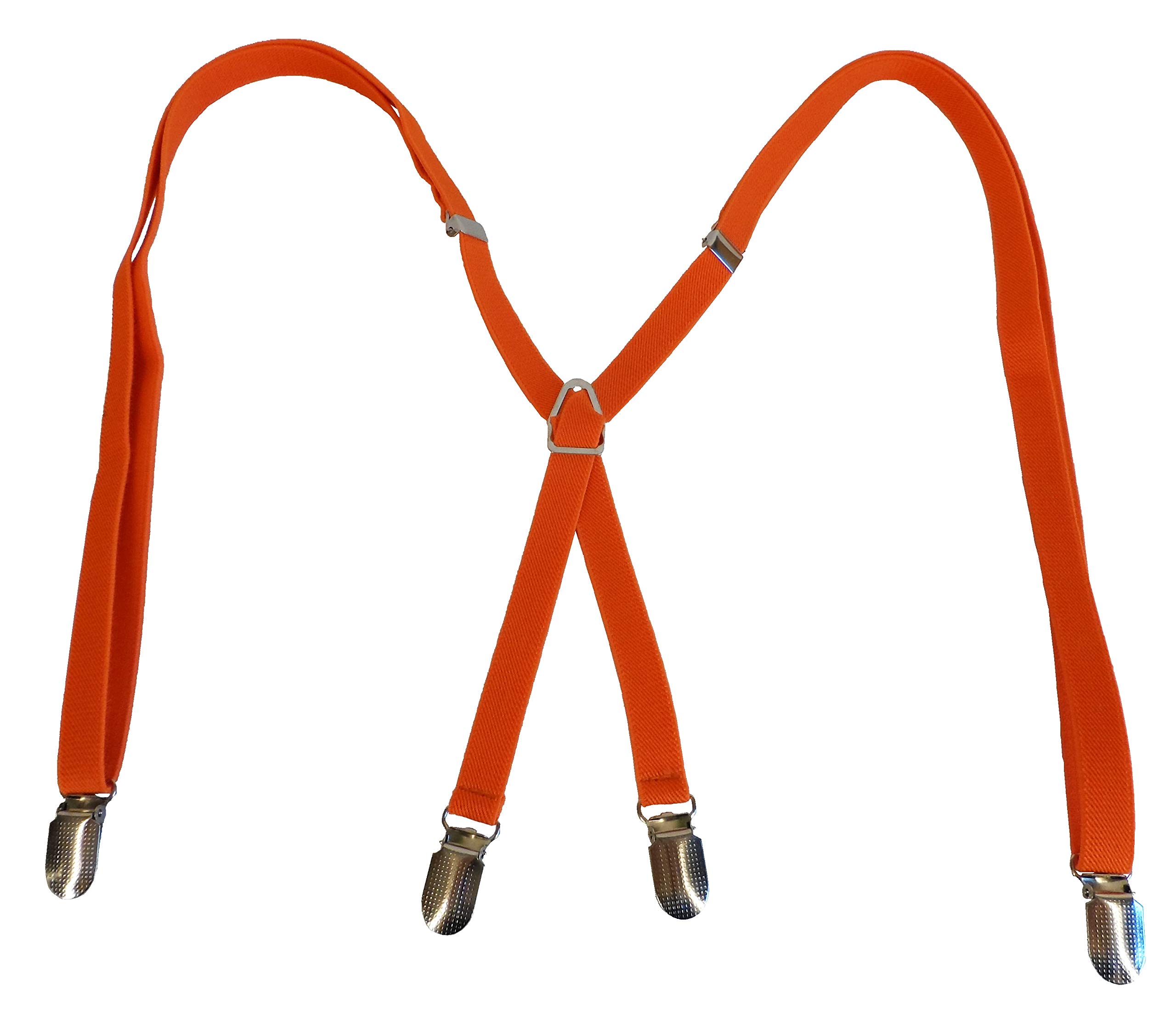 Mazeys Mens Skinhead 1/2 Inch Braces (Orange X Back)