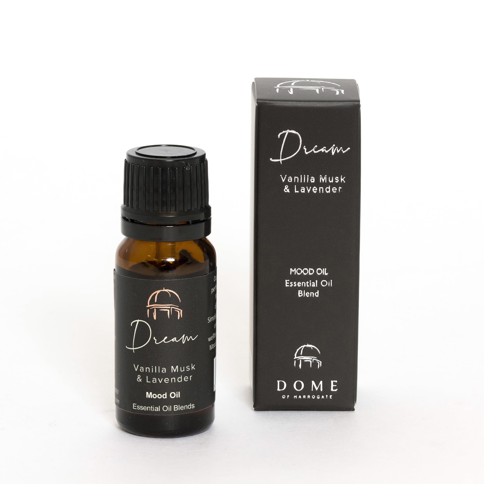 Dome of Harrogate | Dream Mood Oil – Vanilla Musk & Lavender Essential Oil Blend | 10ml Relaxing Aromatherapy Oil for Diffusers & Burners | Calming & Comforting Scent for Evening Wind Down